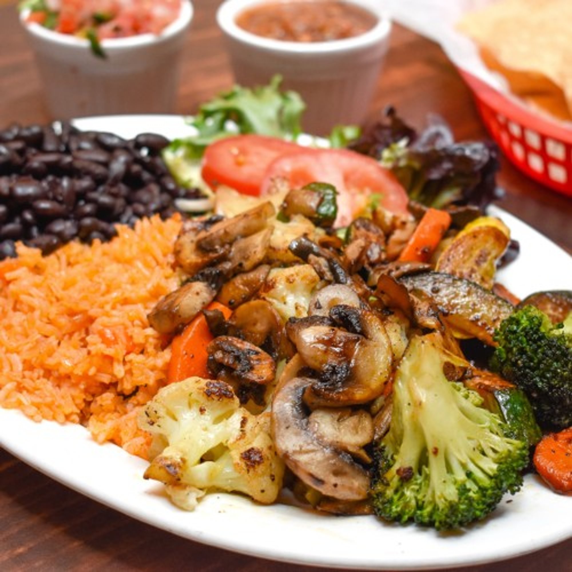 7. Grilled Vegetables and Mushrooms Combo Platter