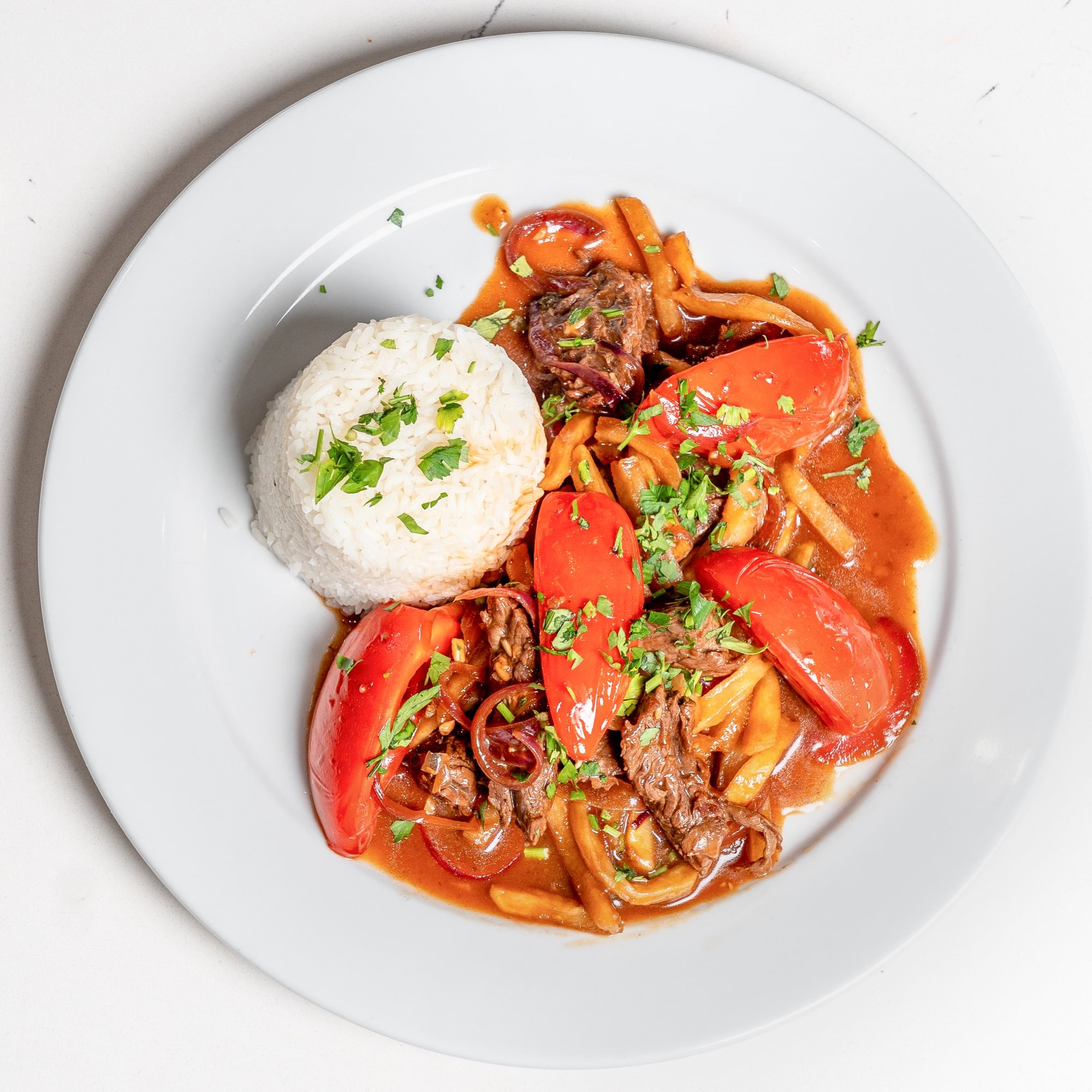 PSB lomo saltado dinner