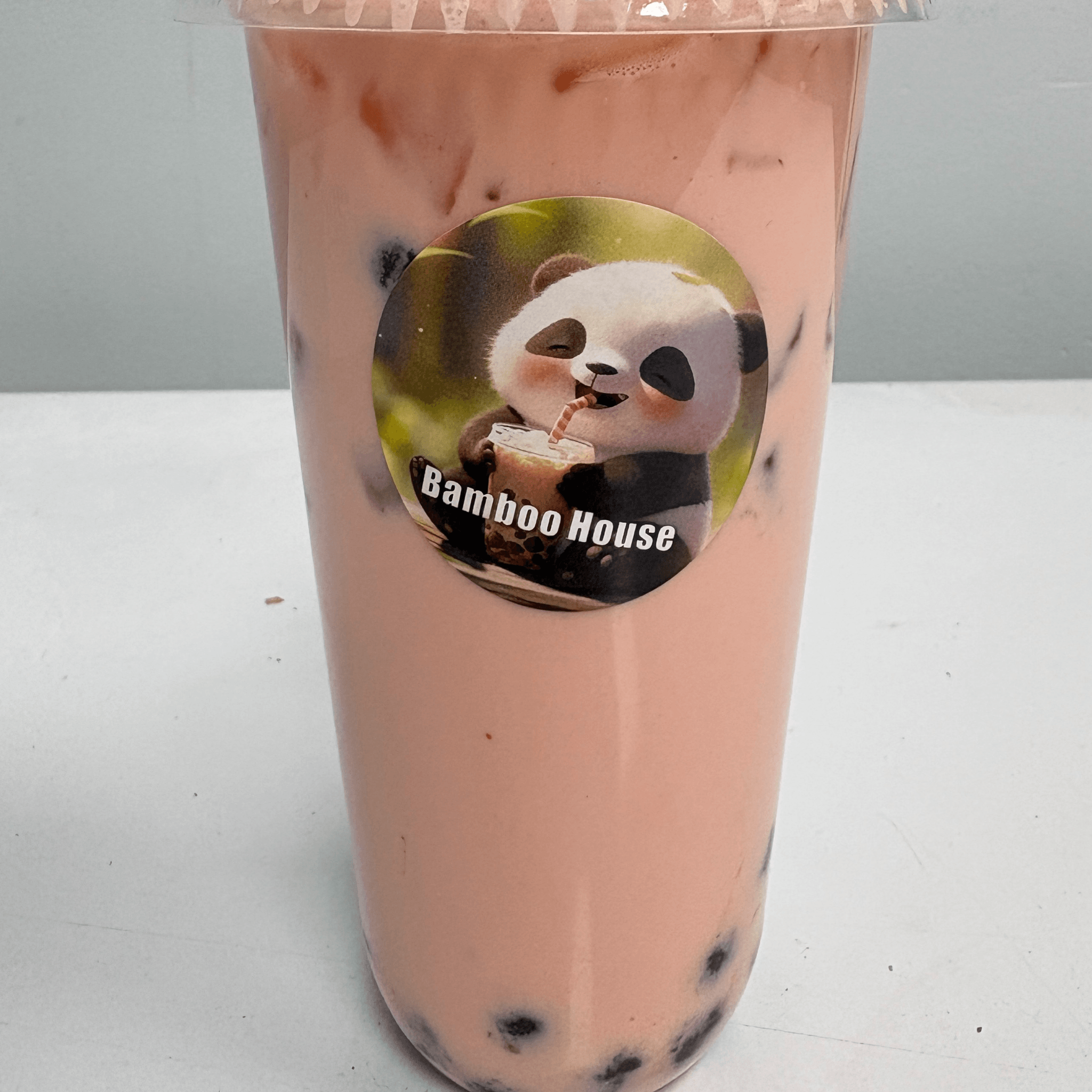 Sweet Strawberry Boba Milk Tea