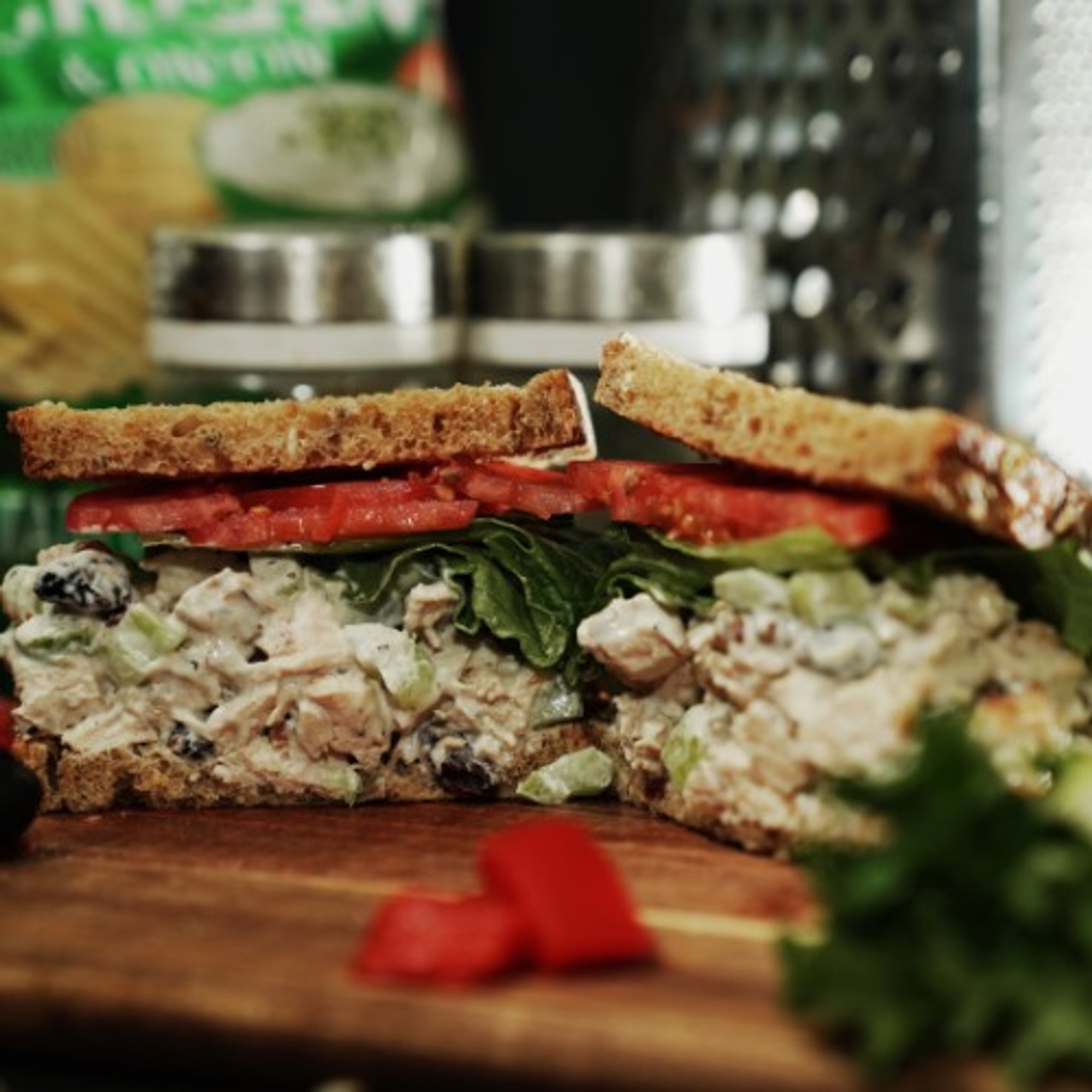 Walnut Cranberry Chicken Salad Sandwich