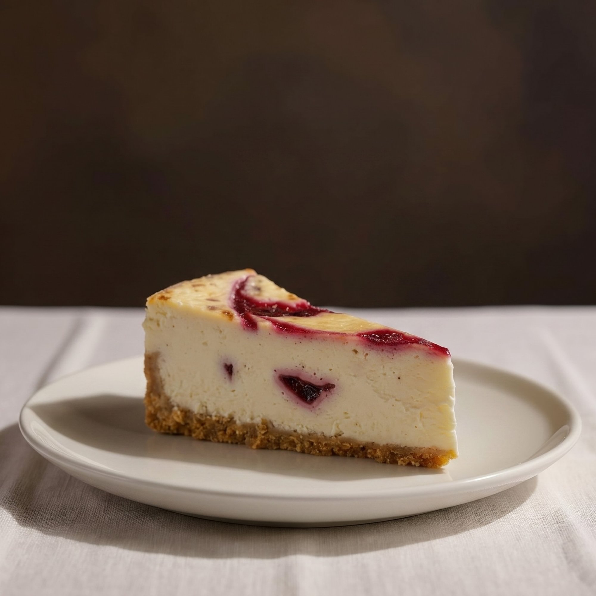 Raspberry White Chocolate Cheesecake