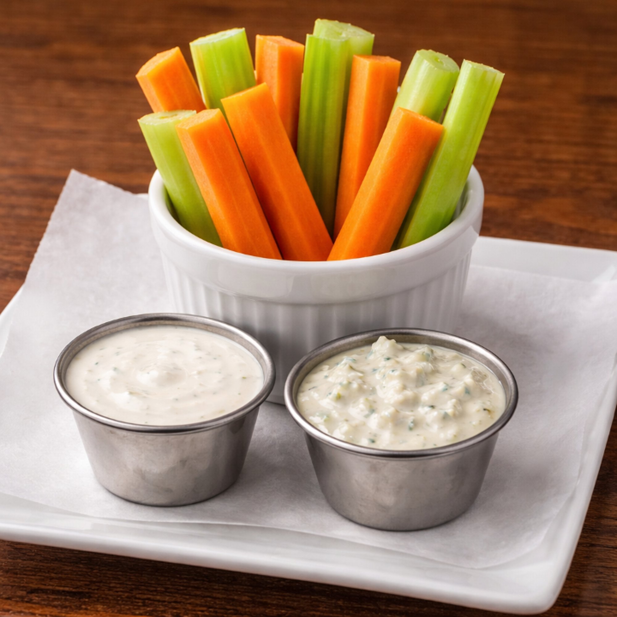 Celery & Carrot Combo (Incl. 1-Each Buttermilk Ranch & Blue Cheese Dips)