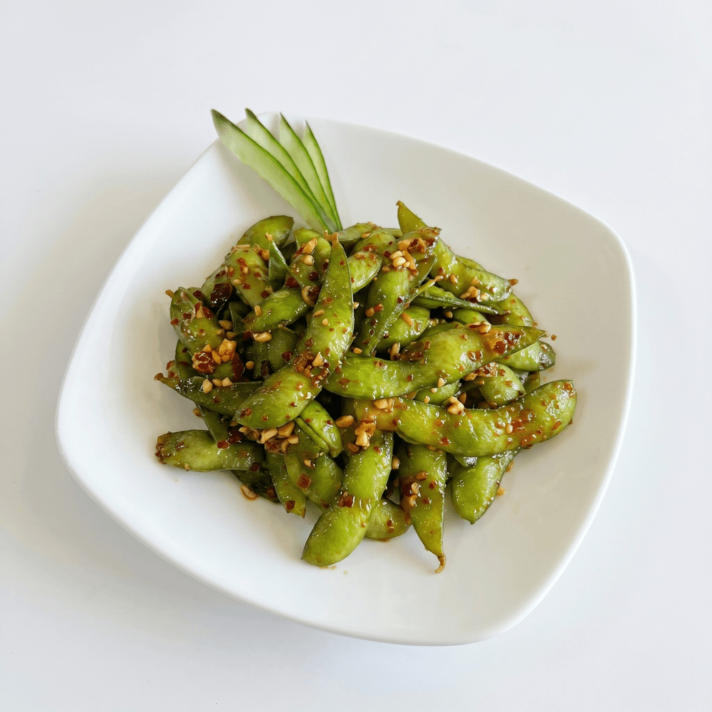 Spicy Garlic Edamame