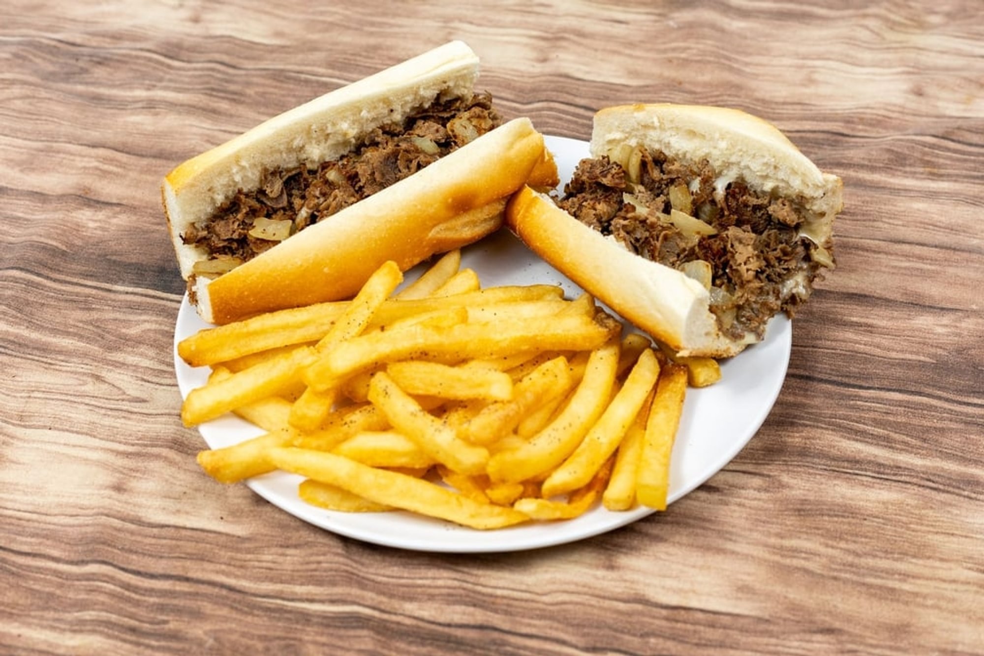 Cheesesteak Platter & Can of Soda Lunch