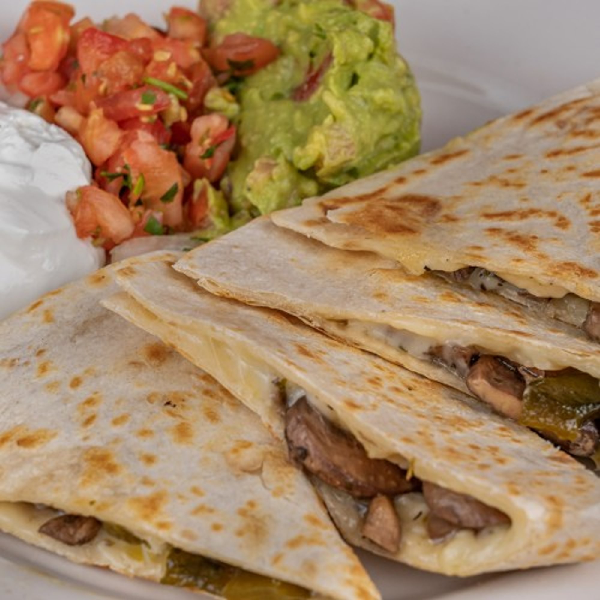 Mushroom & Roasted Poblano Quesadilla