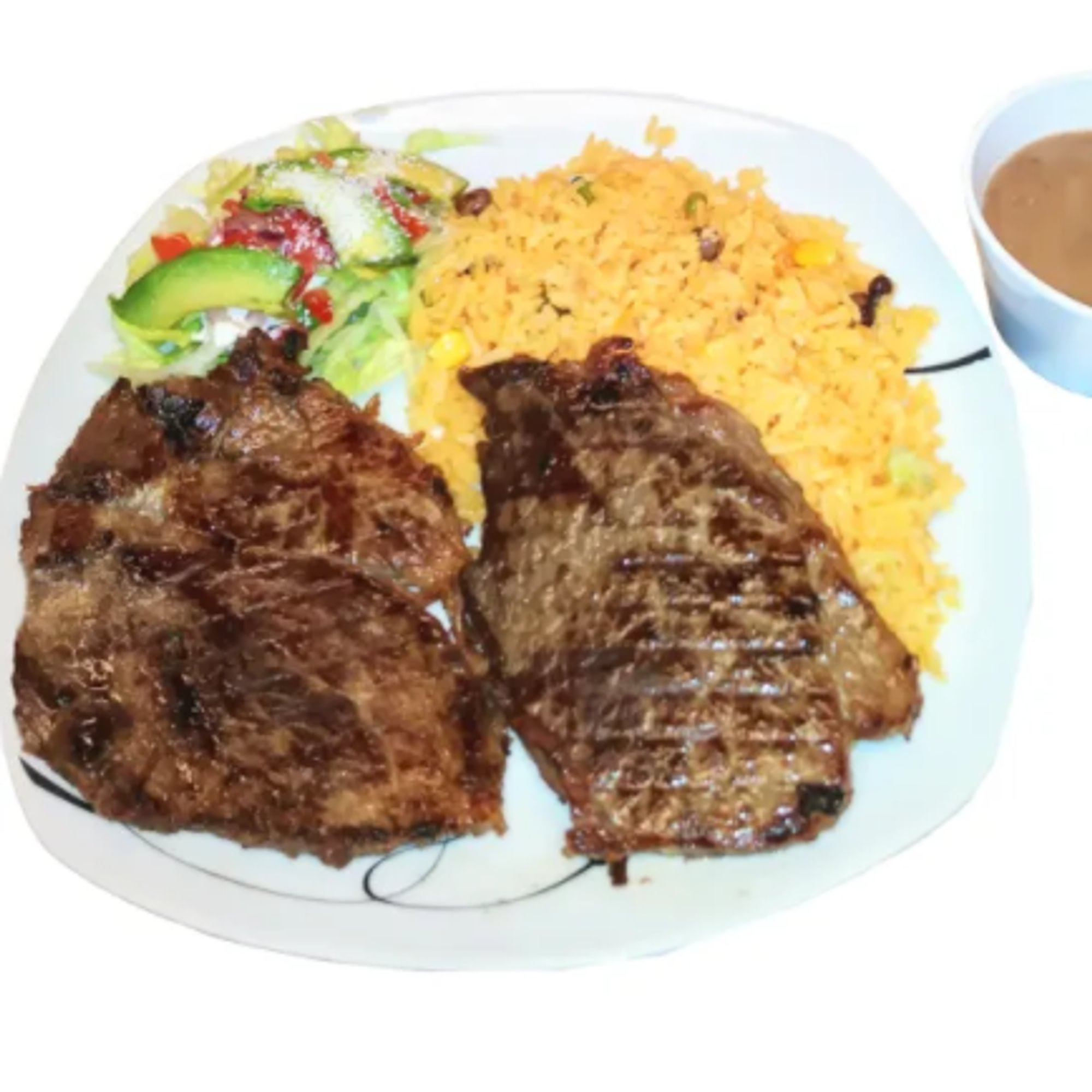 Asada con Arroz (Grilled steak with rice)