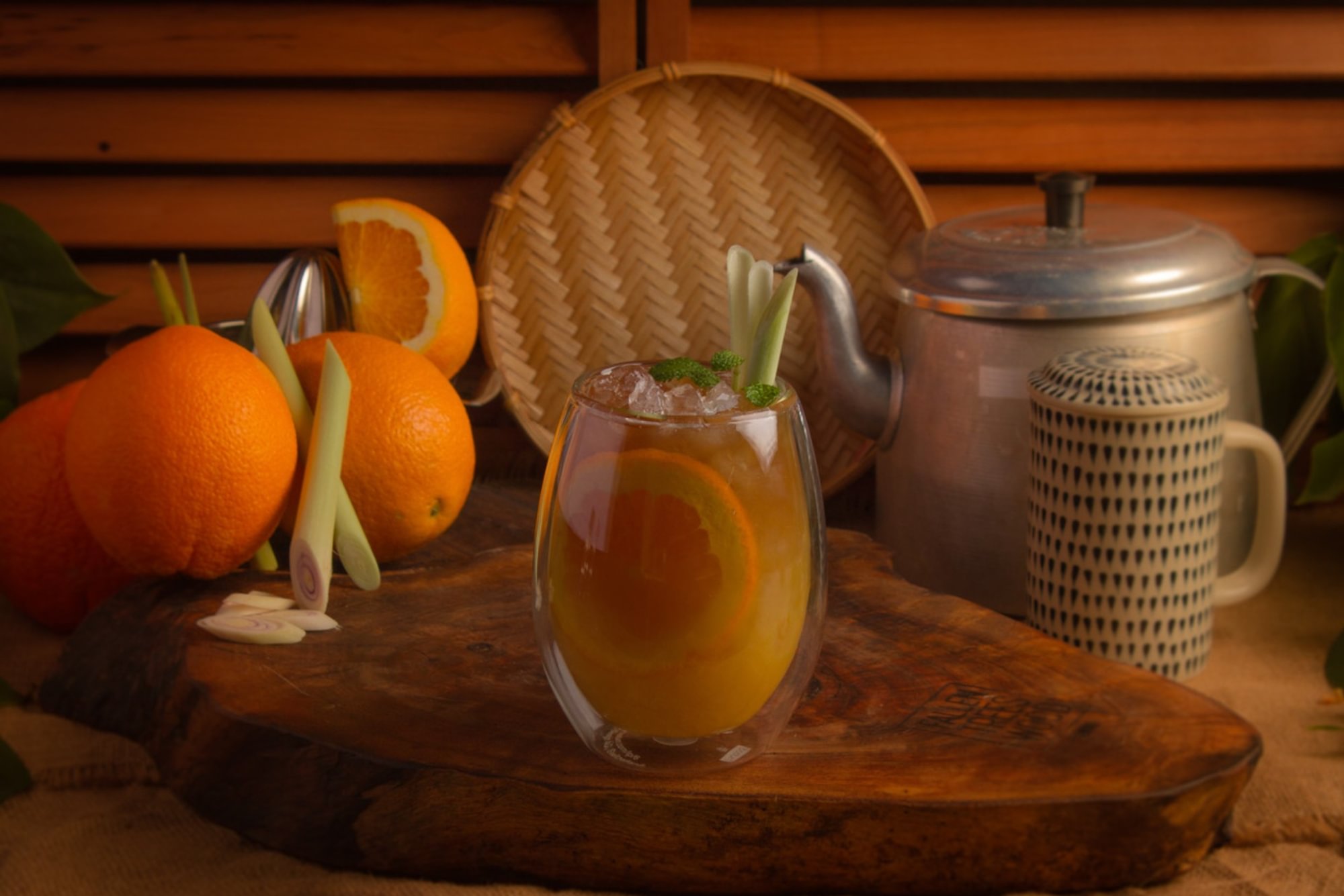 Peach-Orange Lemongrass Tea / Trà Đào Cam Sả