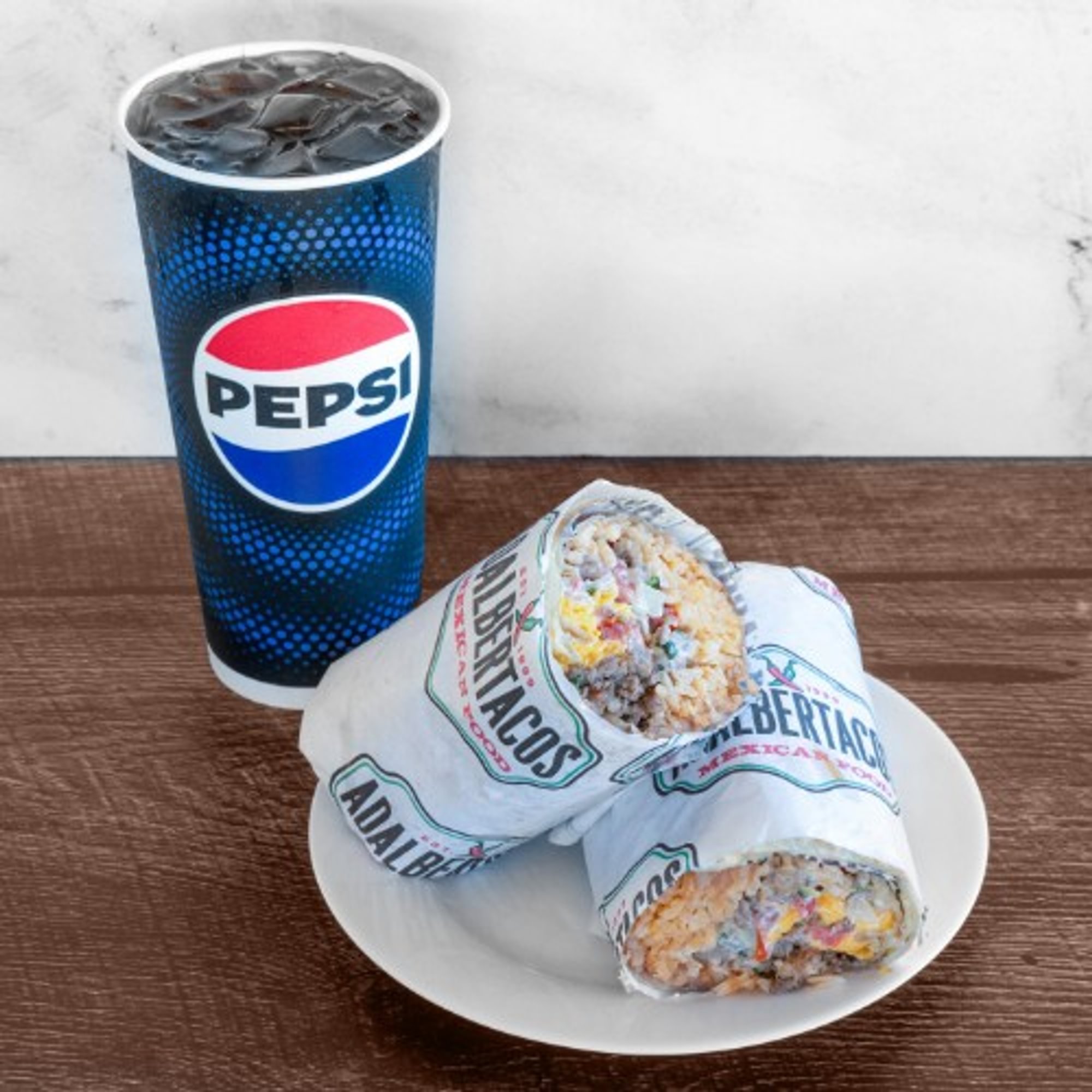 Super Burrito W/ Soda & Side