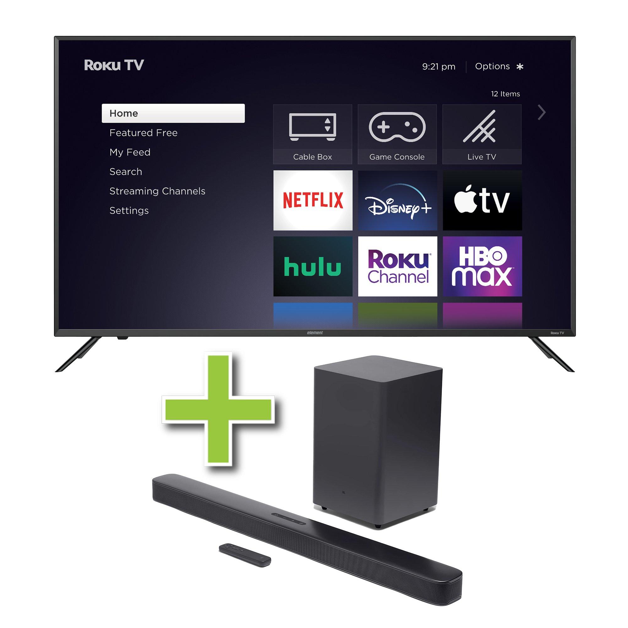 65" Element 4K Ultra HD Smart TV & JBL 2.1 ch Soundbar