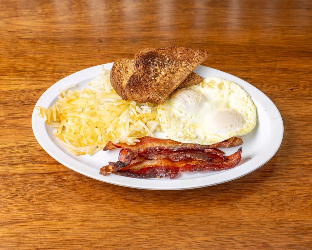 Two Eggs Any Style with Applewood Smoked Bacon
