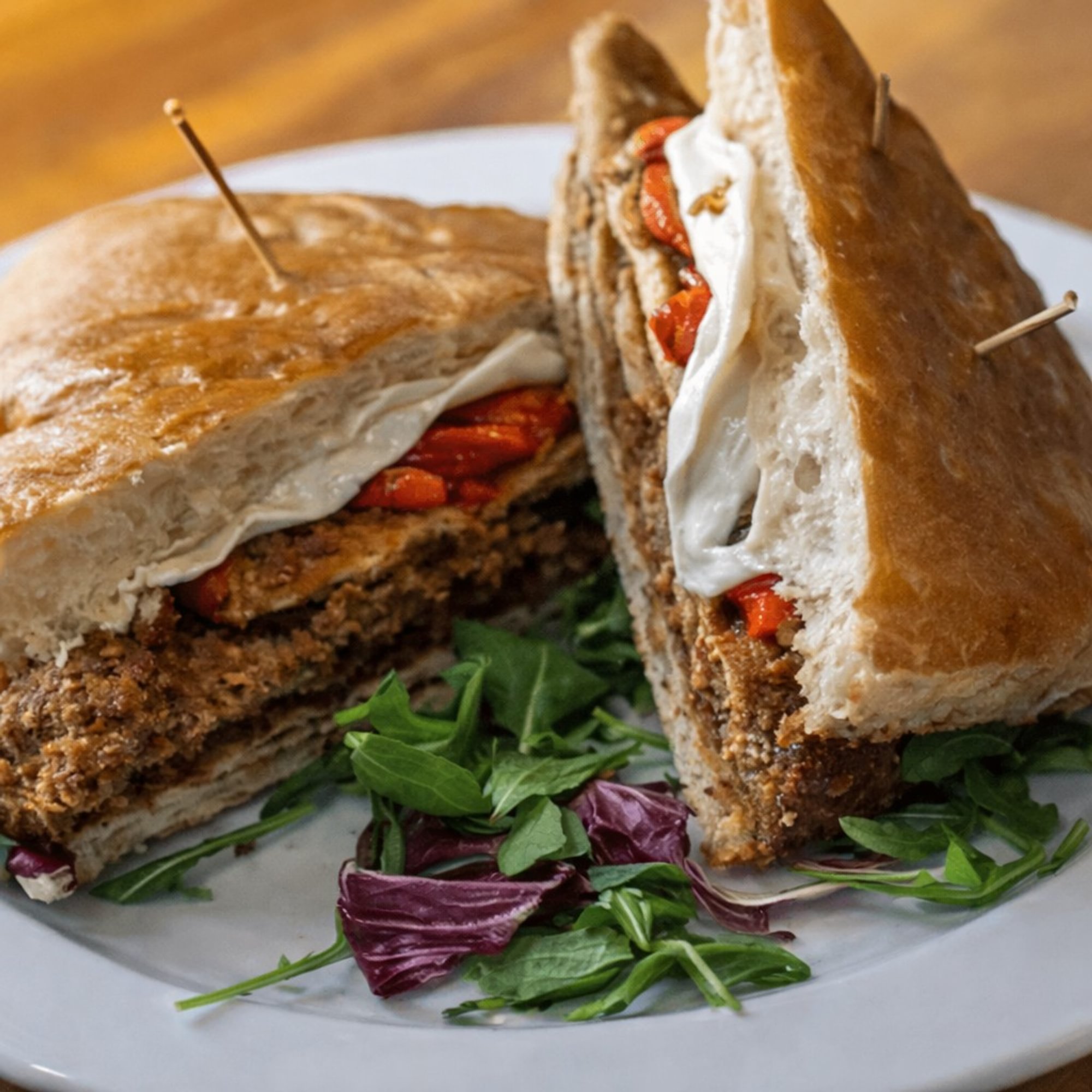 Fried Eggplant Panini