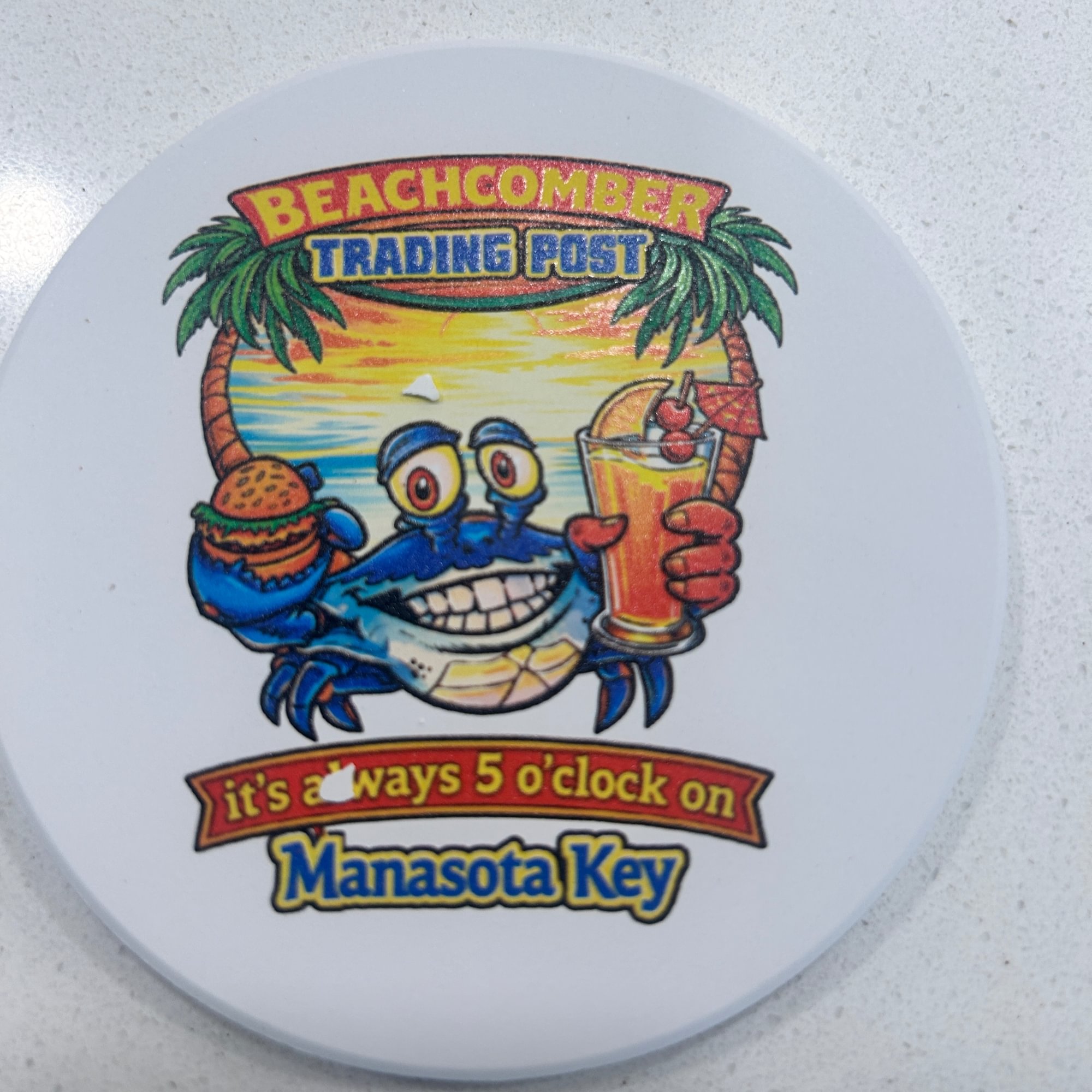 Blue Crab 4 inch Ceramic Coaster