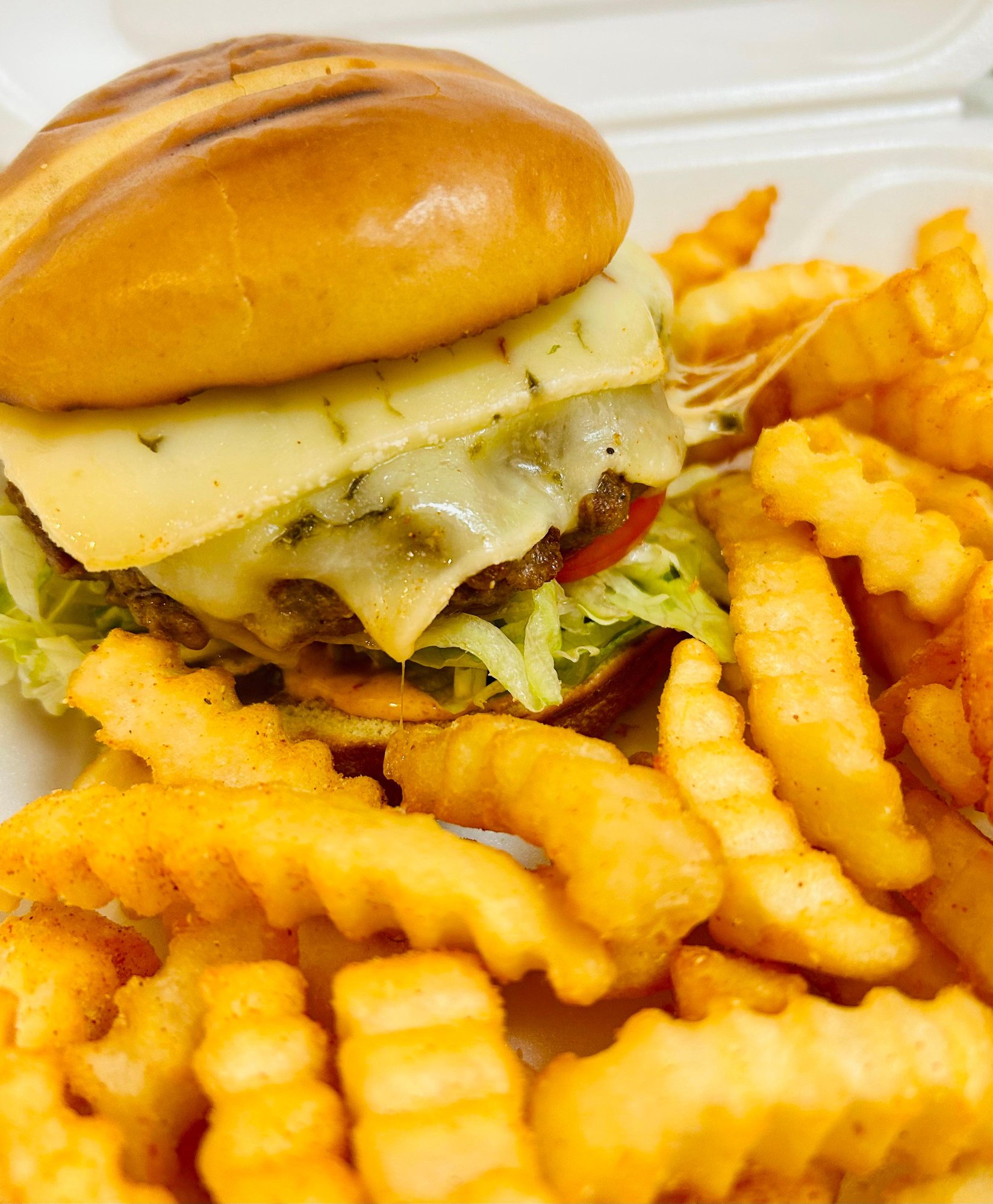 Spicy Cheeseburger w/ Fries