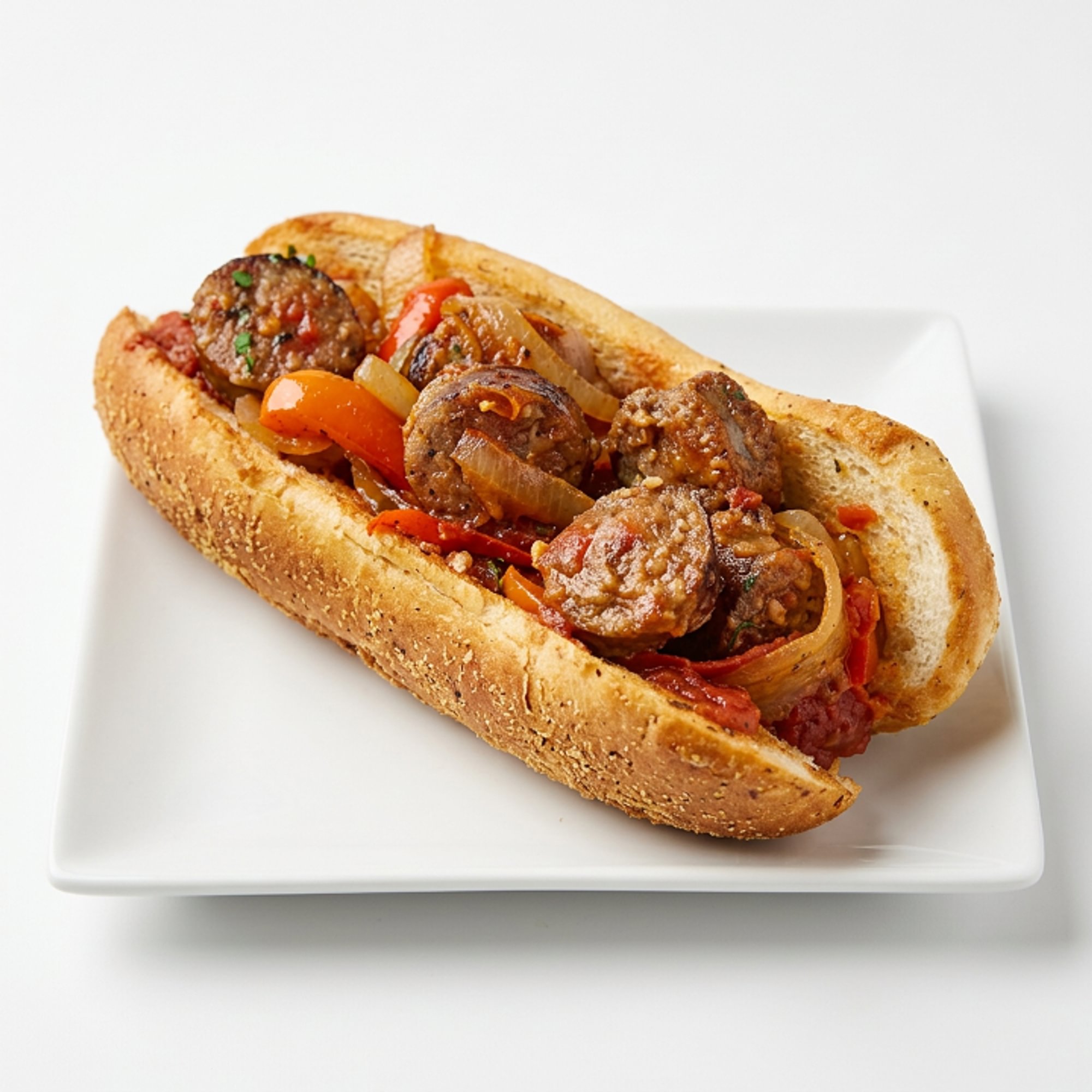 Sausage pepper onion sub