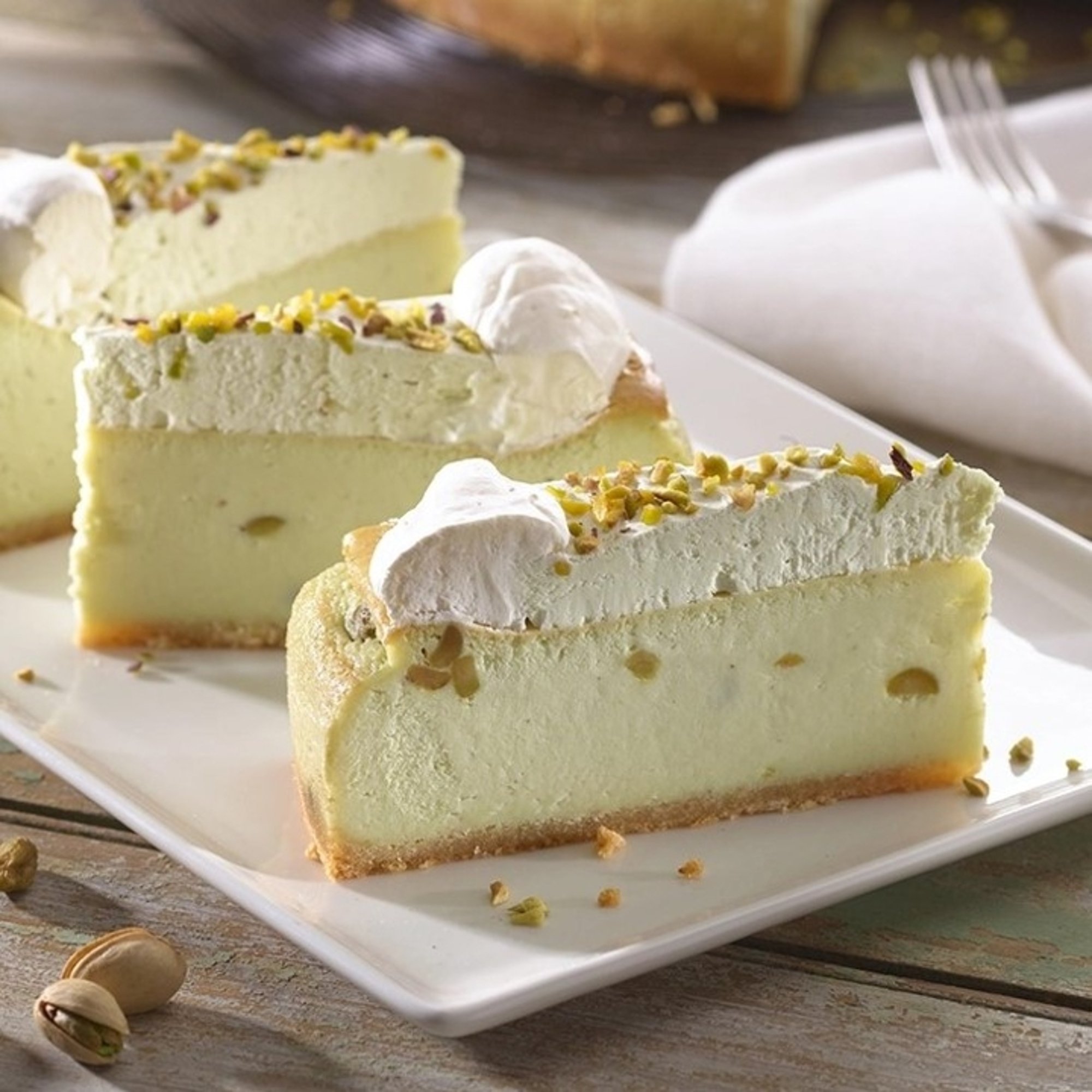 Pistachio cheesecake
