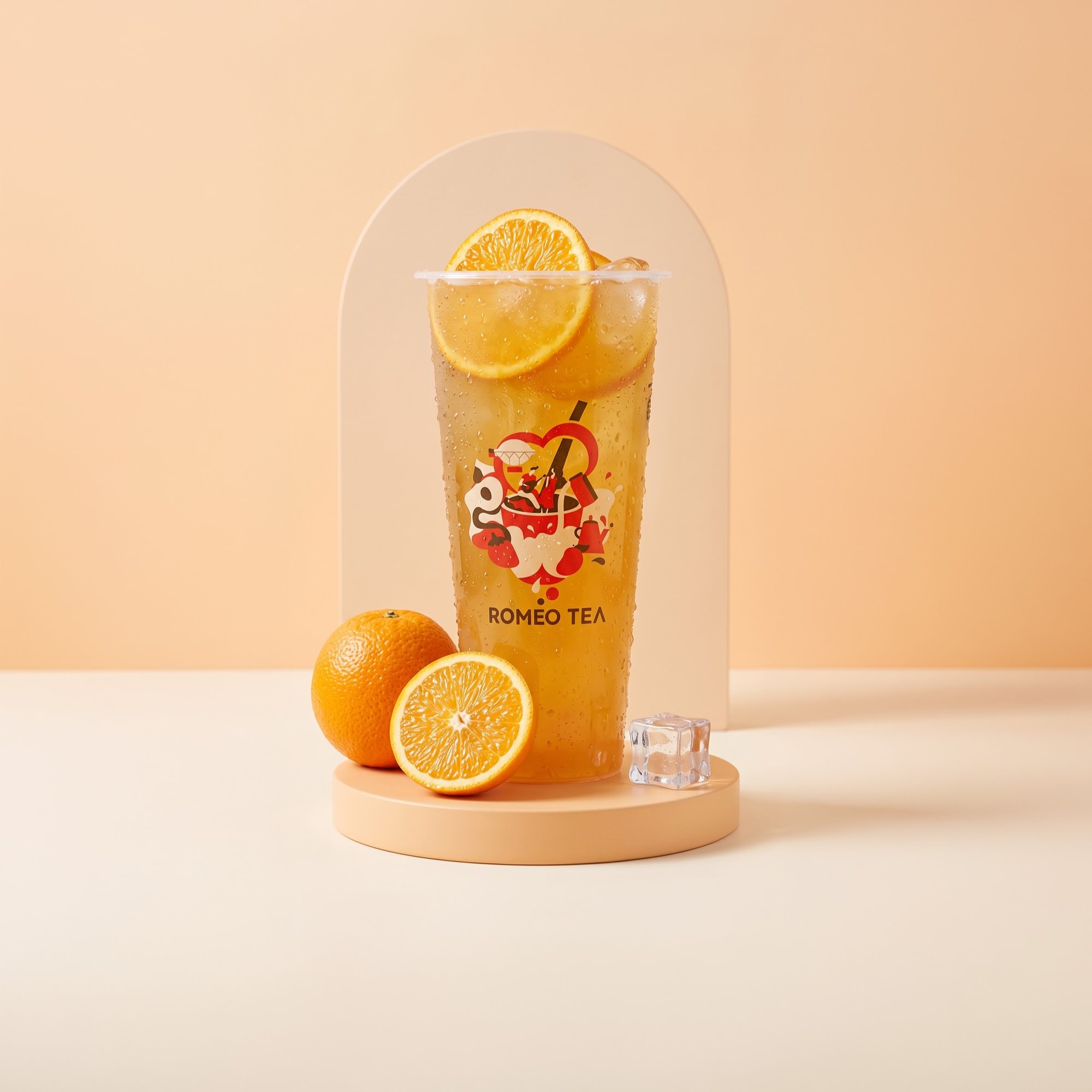 Hand Crushed Orange Iced Jasmine Green Tea
