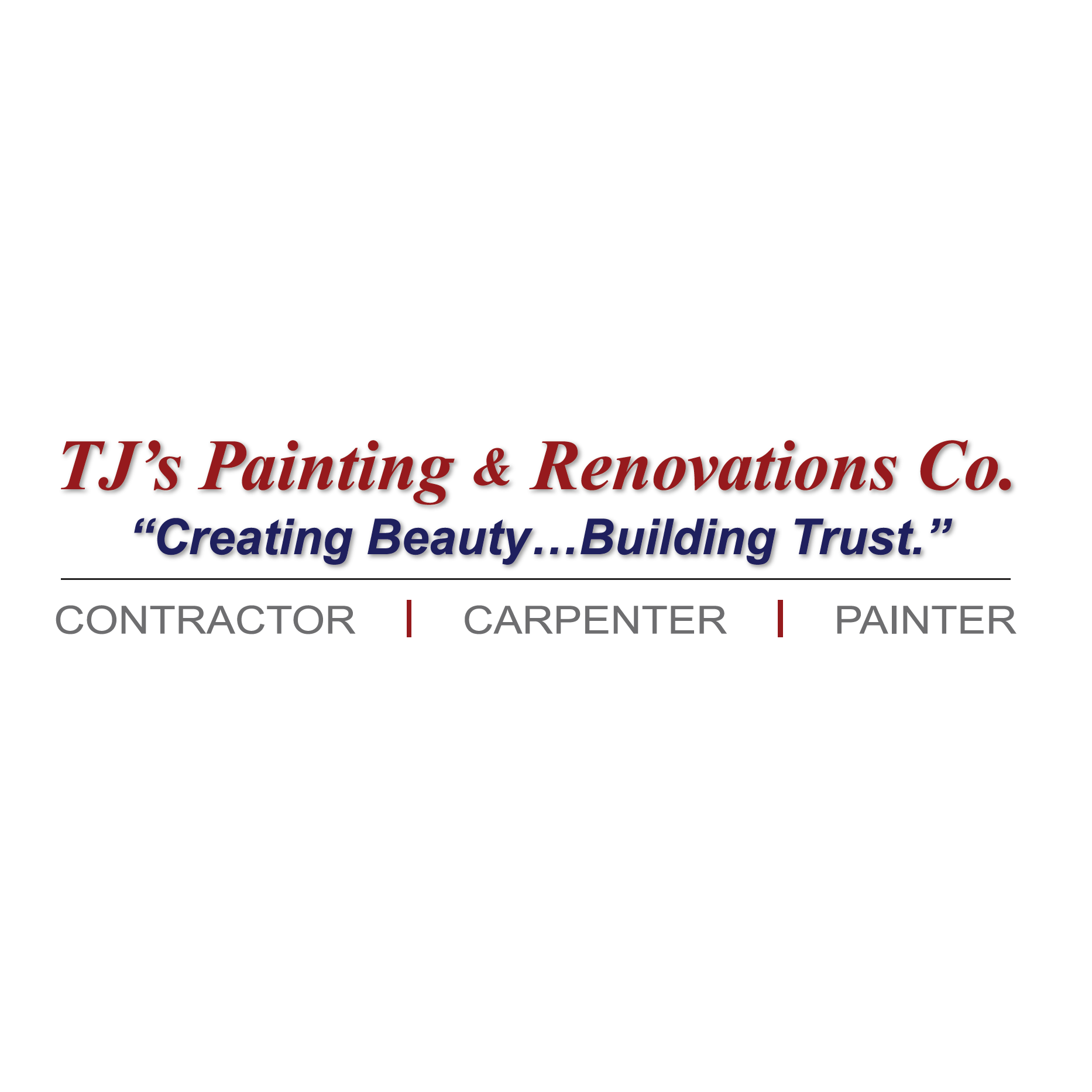 T.J.'s Painting &amp; Renovations Co. Logo