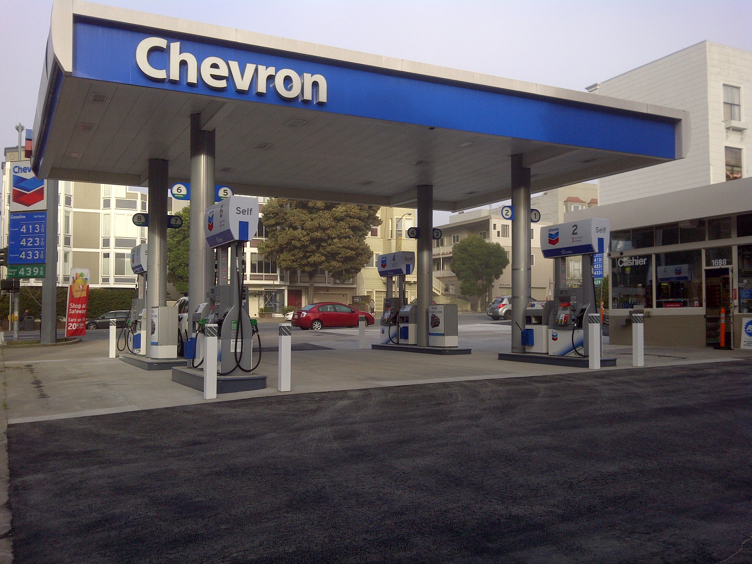 Chevron At Masonic &amp; Fell Logo