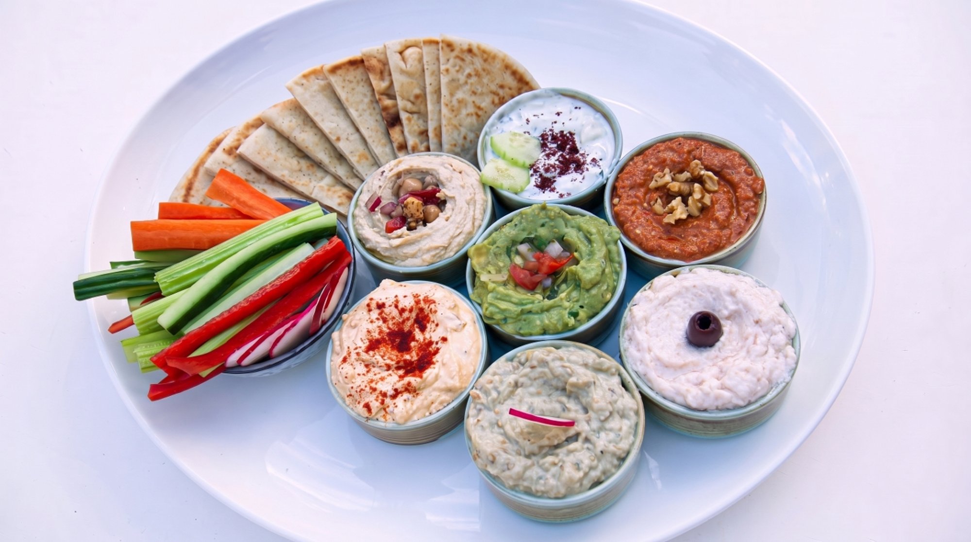 Greek Dip Sampler Platter