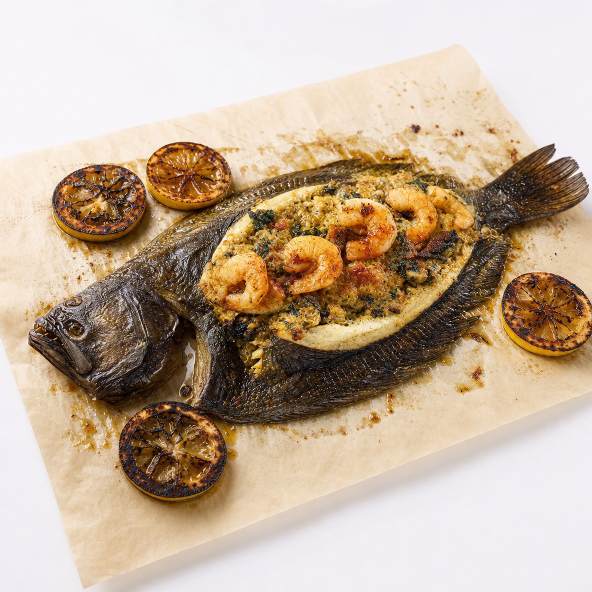 Broiled Whole Flounder
