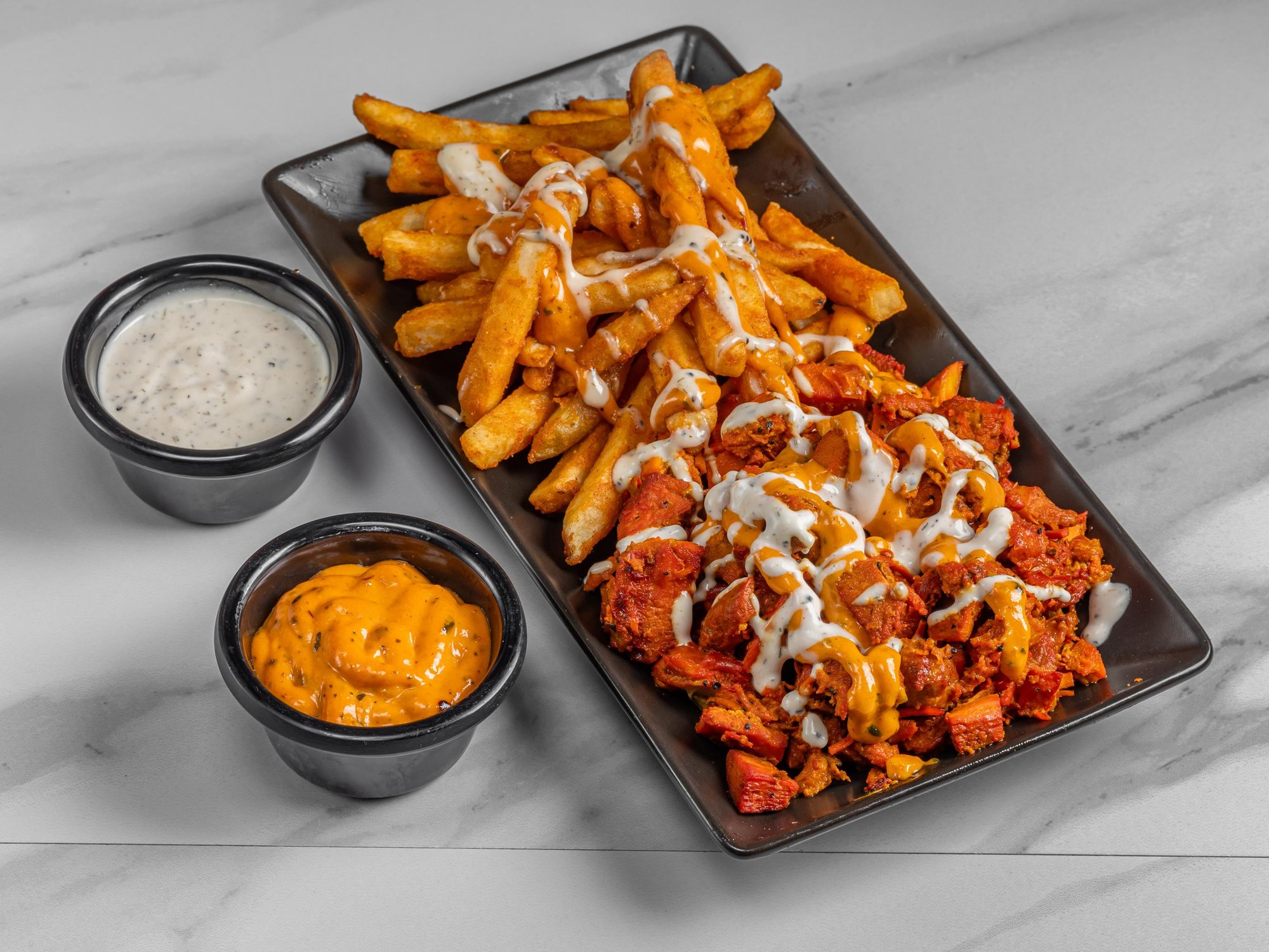 Chicken over fries
