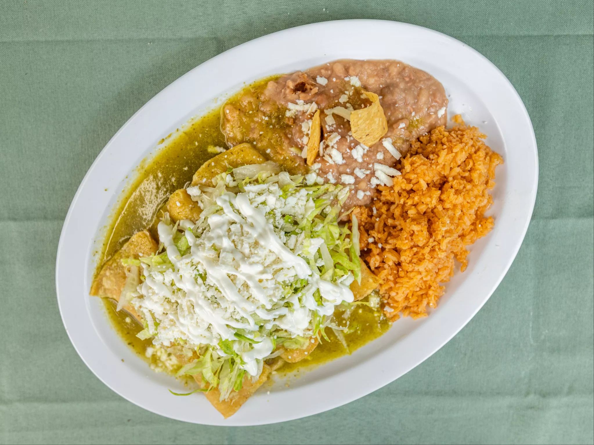Plate-3 Enchiladas Verdes De Pollo