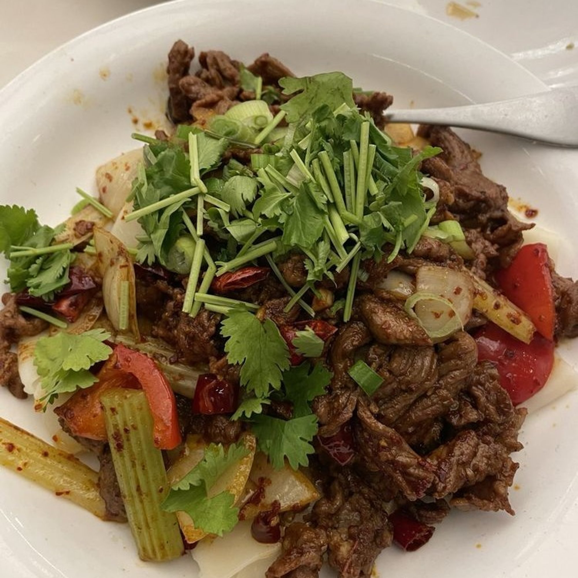 干拌孜然羊扯面 Cumin Lamb Fresh Hand-Ripped Noodles