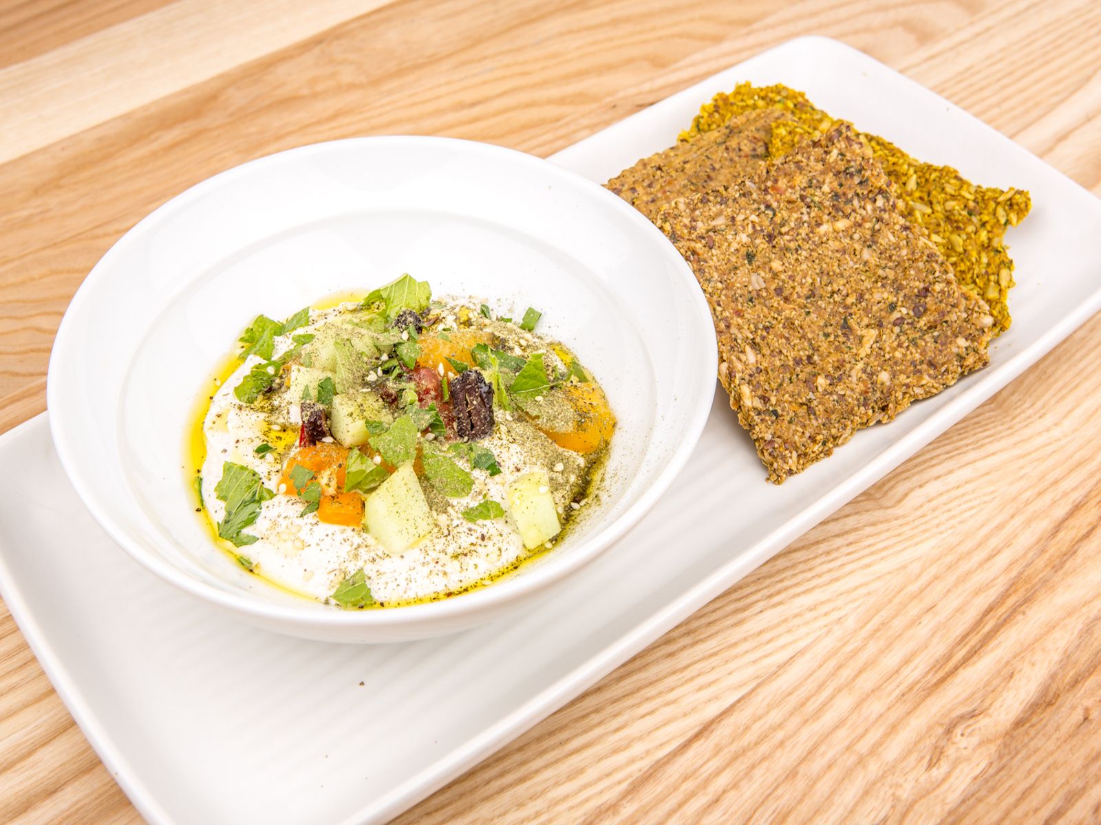 Labneh and Crackers