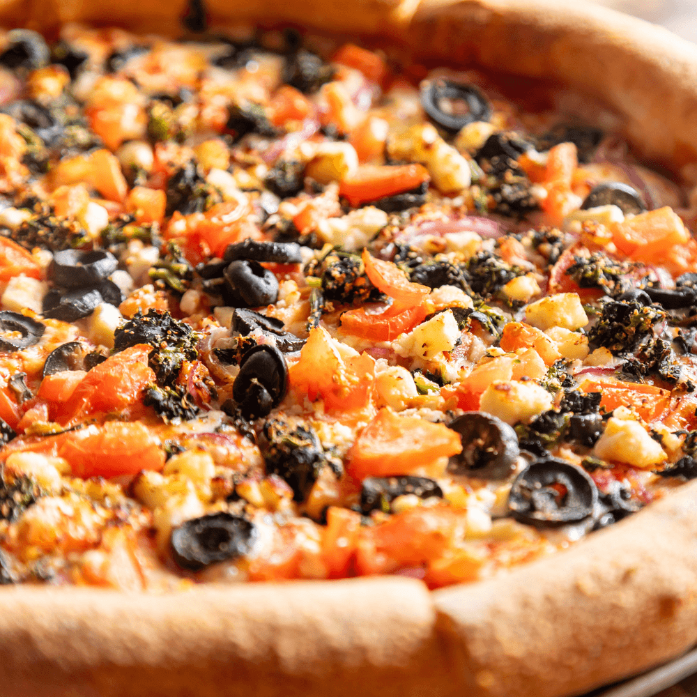 Greek pizza slice