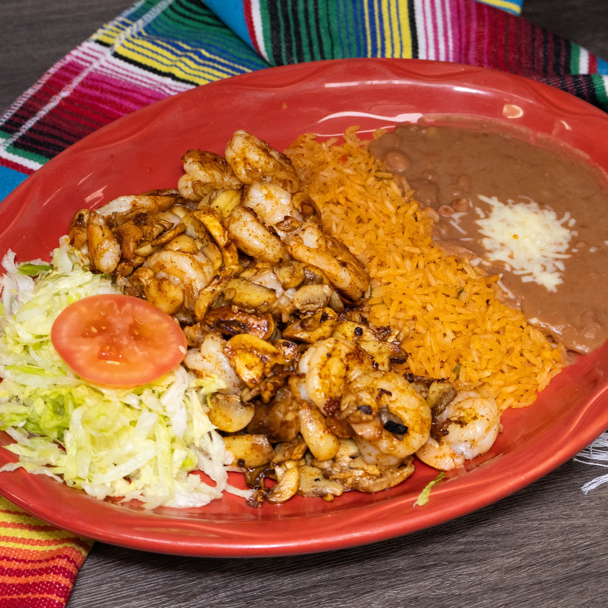 Camarones Con Champiñones