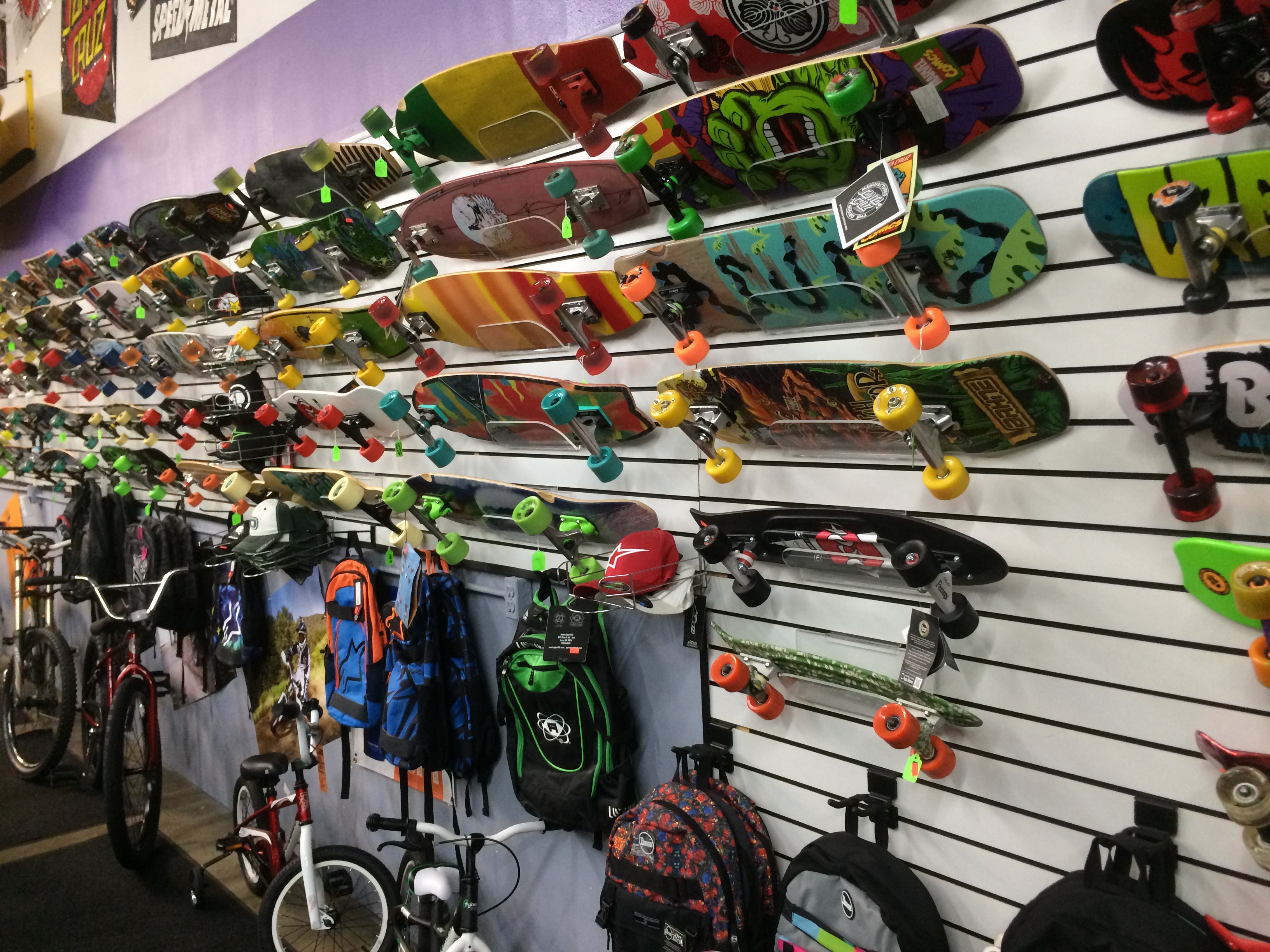 A lot of skateboards