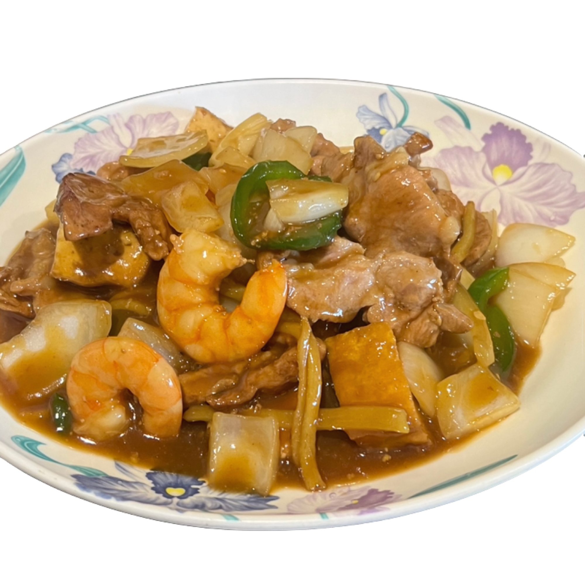 26. Shrimp pork and bean cake - tôm thịt kho đậu hủ