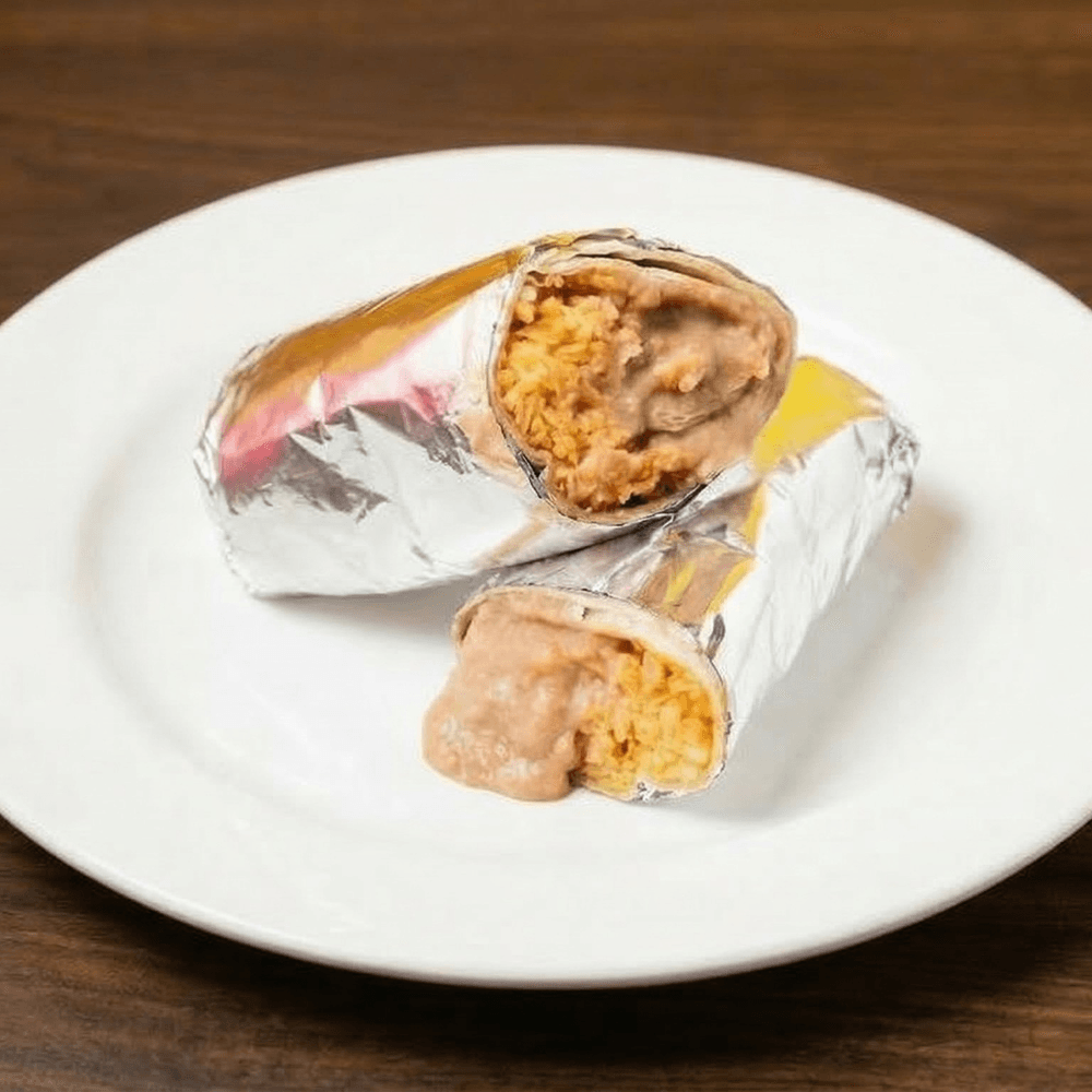Rice, Beans and Cheese Burrito