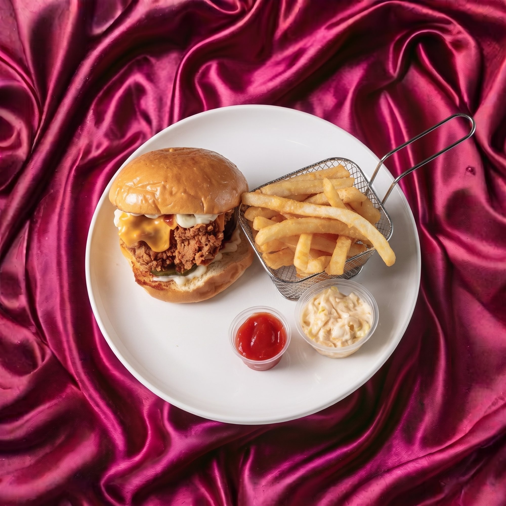 Zinger Burger w/ Fries & Coleslaw