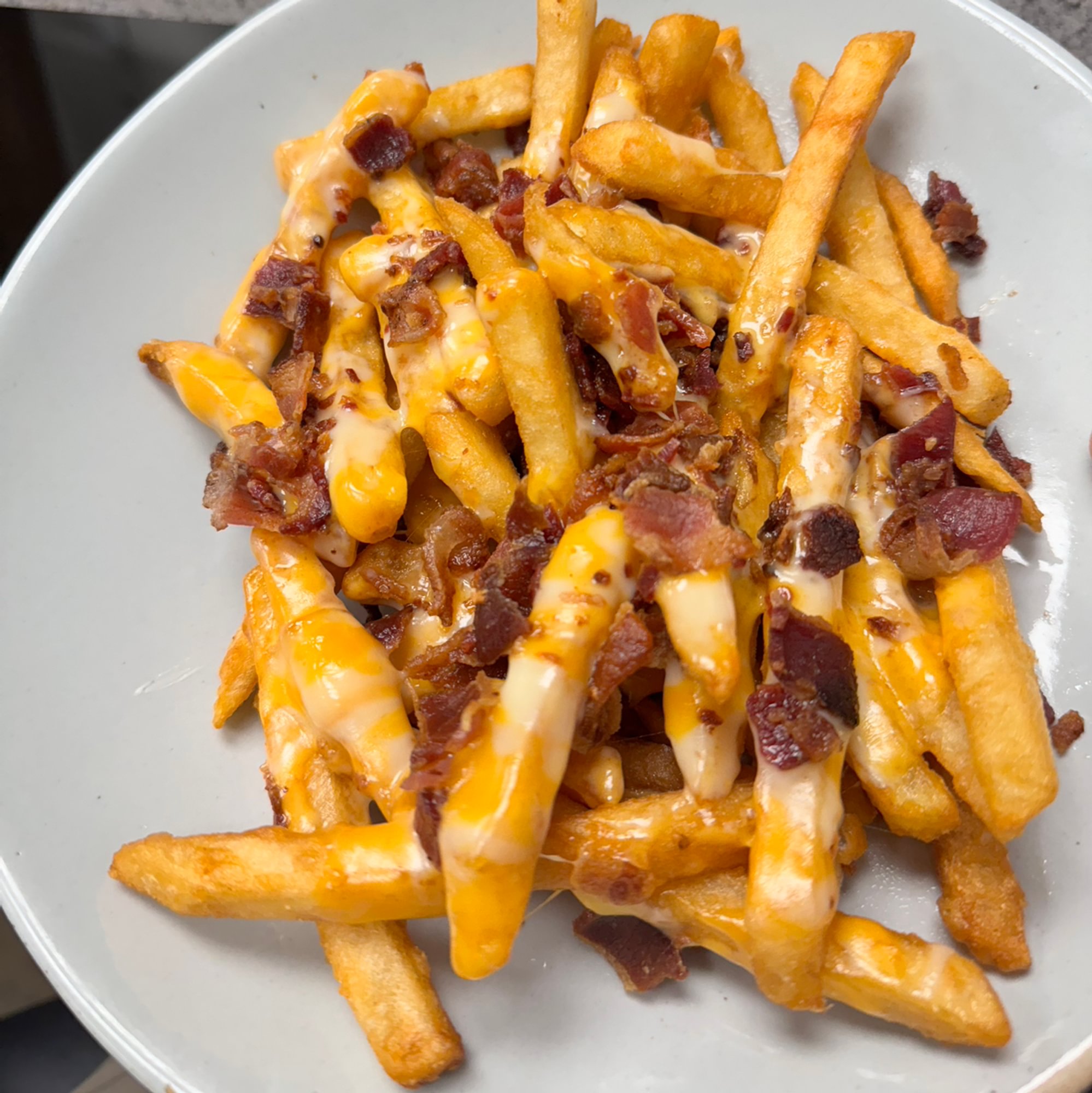 Cheese Fries With Chopped Bacon