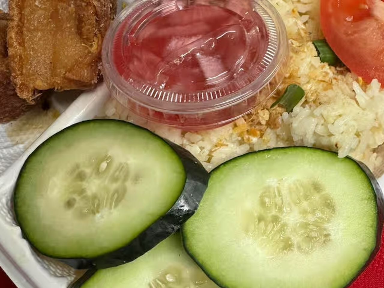 Lechon Kawali Silog - Served with Garlic Rice and 2 Eggs