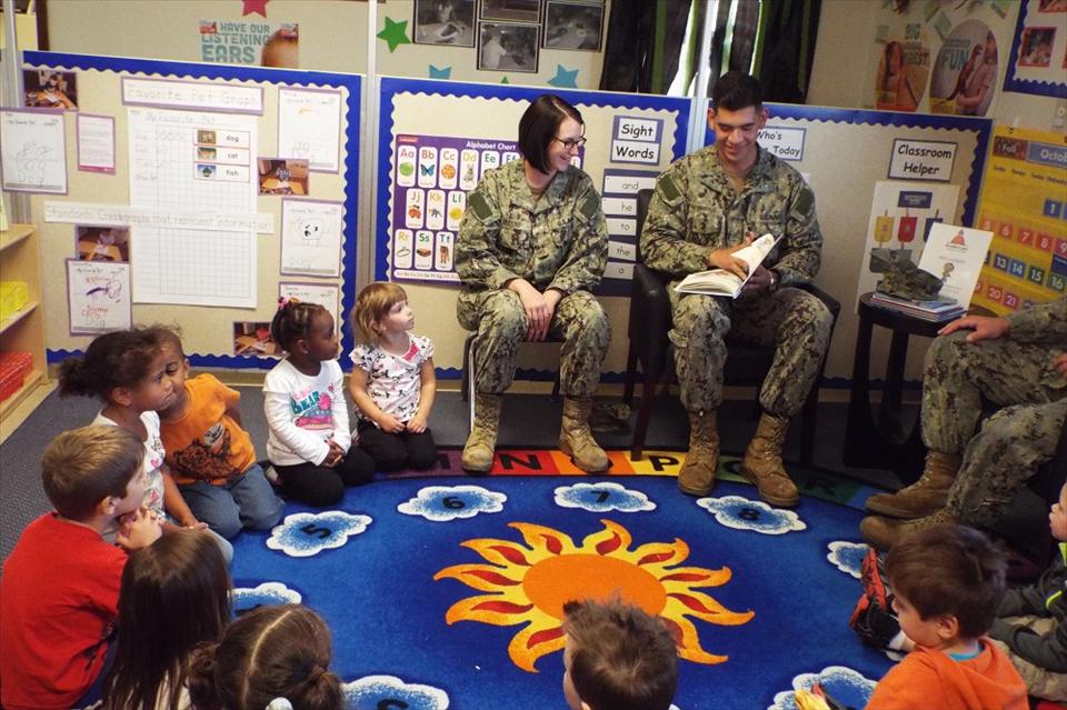 Our amazing Military friends came by to read to us today!