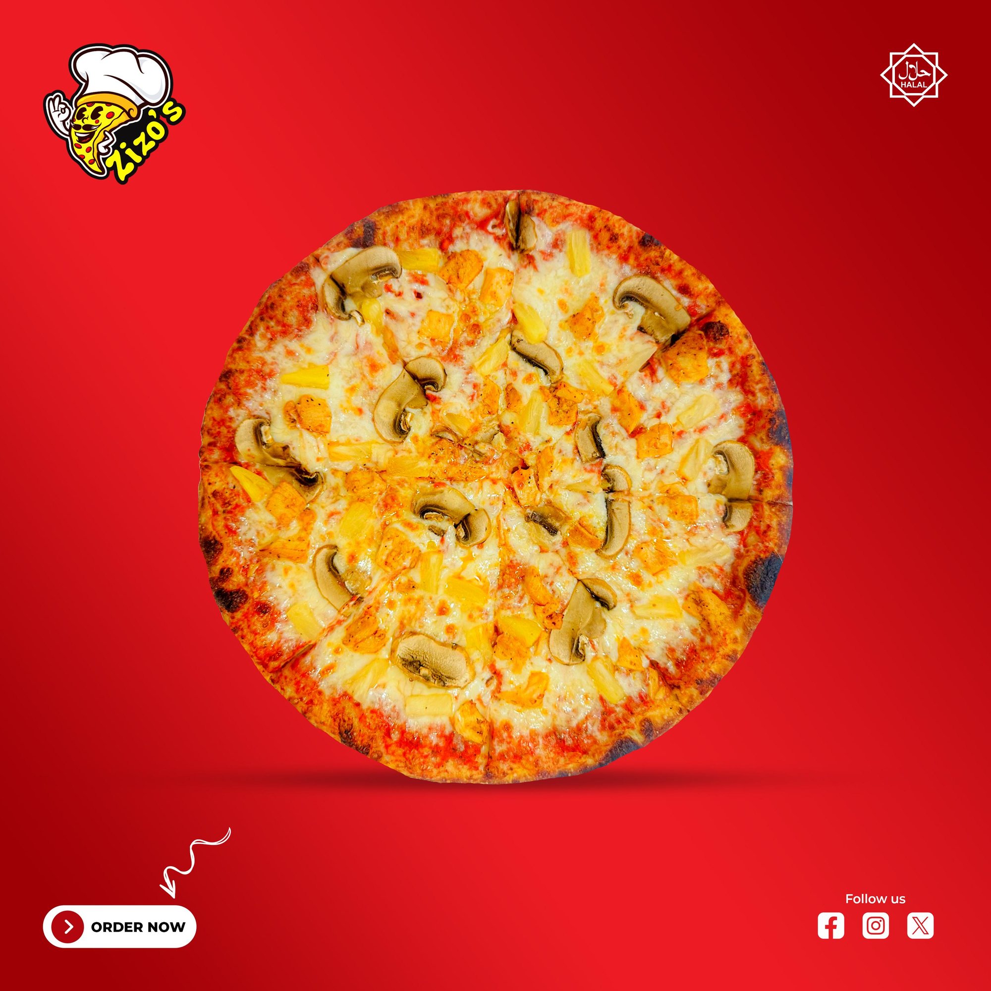 French Chicken Pizza