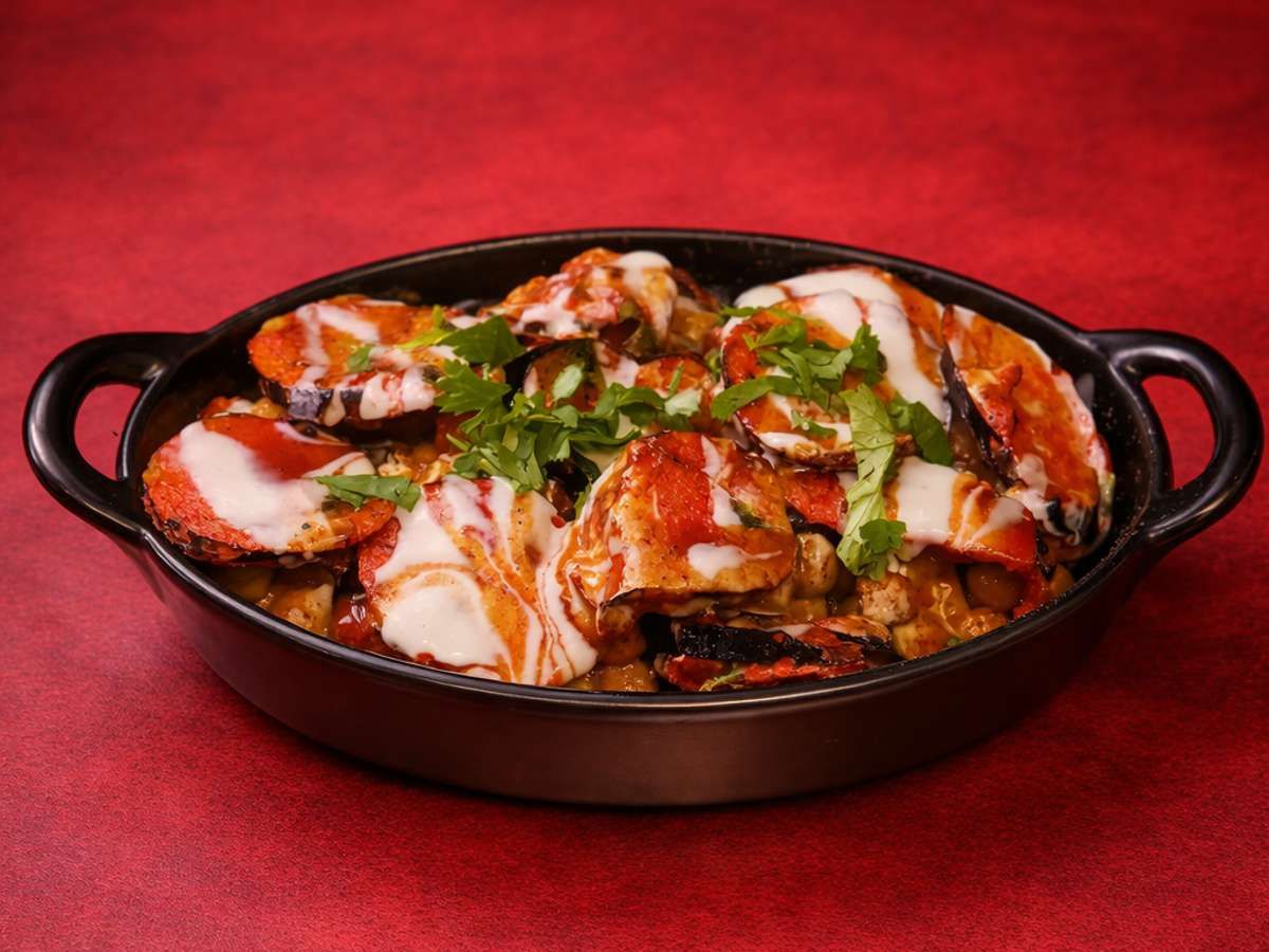 Baingan Pakora Chaat