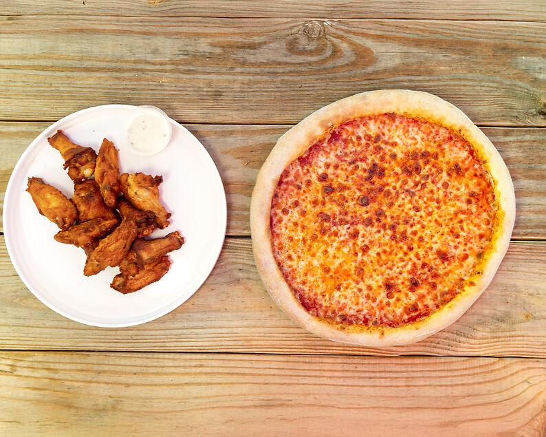 Large 1 Topping Pizza & 10pc Wings