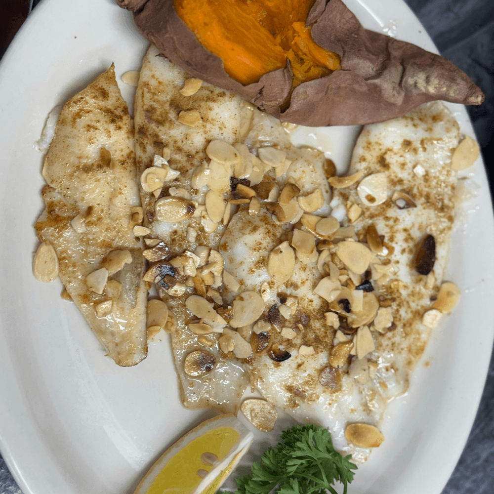 Flounder Almondine