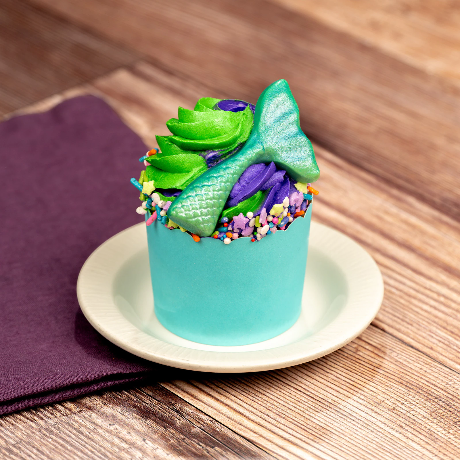 Mermaid Tail Cupcake