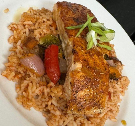 Honey Bourbon Grilled Salmon* (GF)