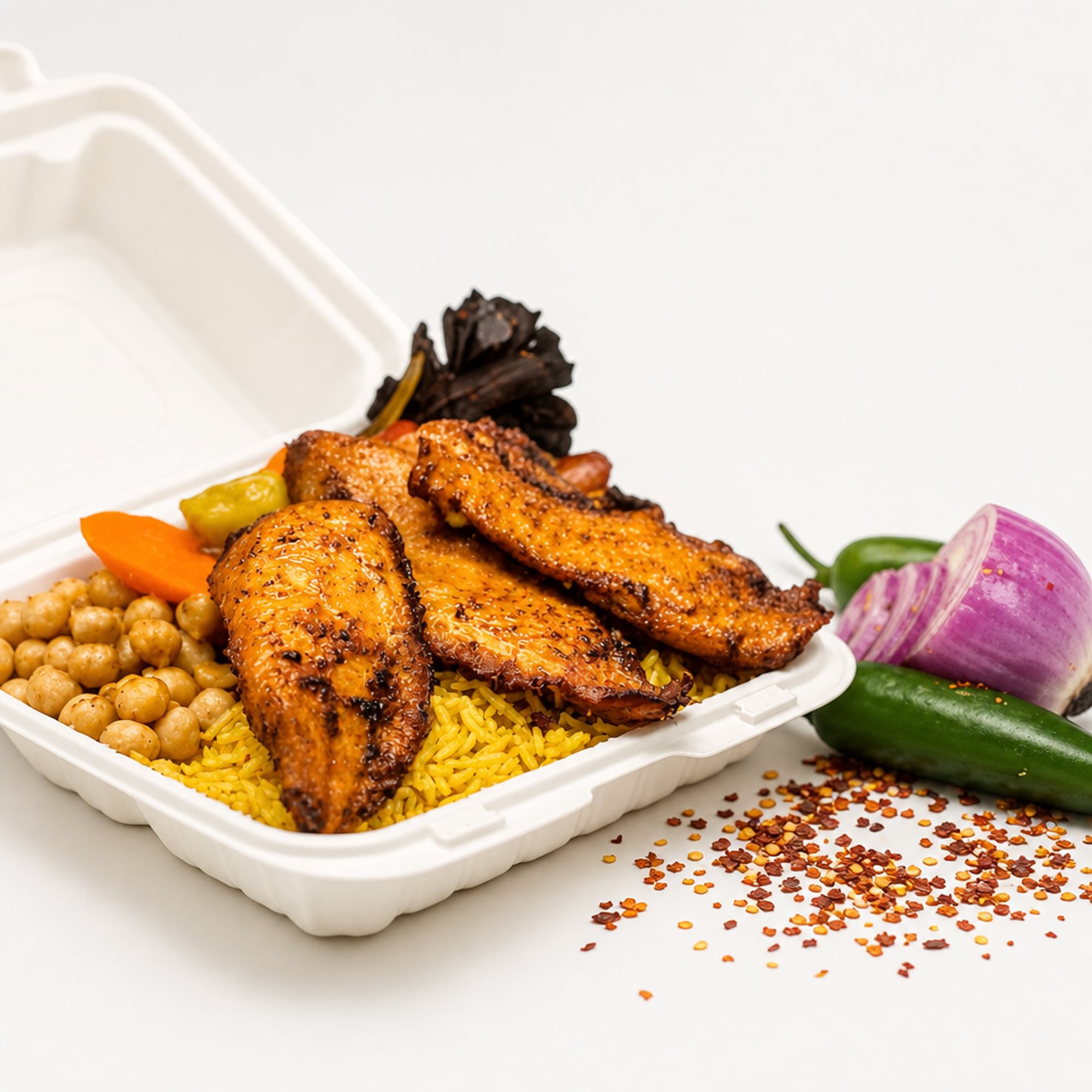 Tilapia Fish with Rice