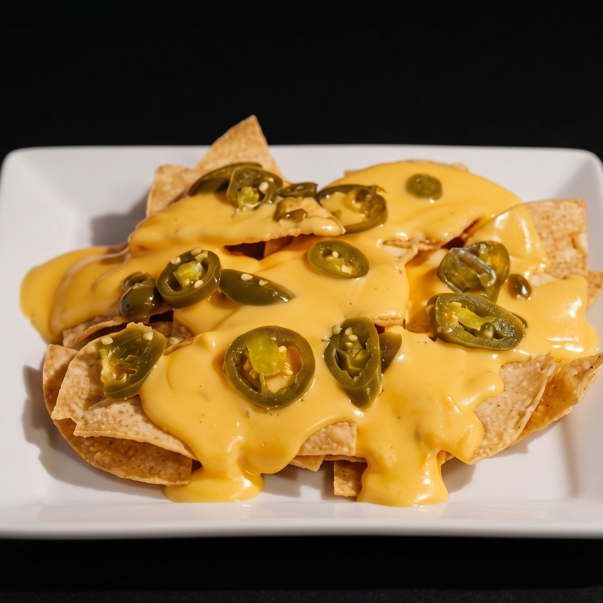 Cheese Nachos with Jalapeños