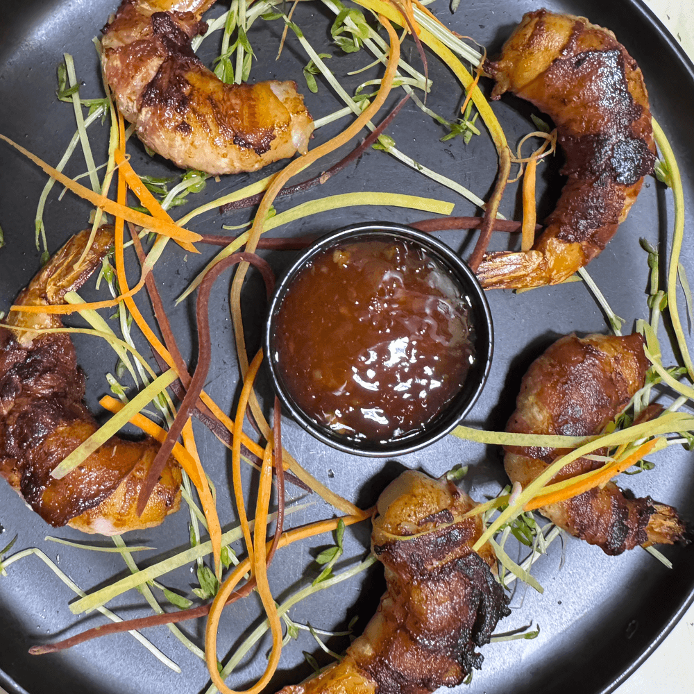 Camarones Con Tocineta