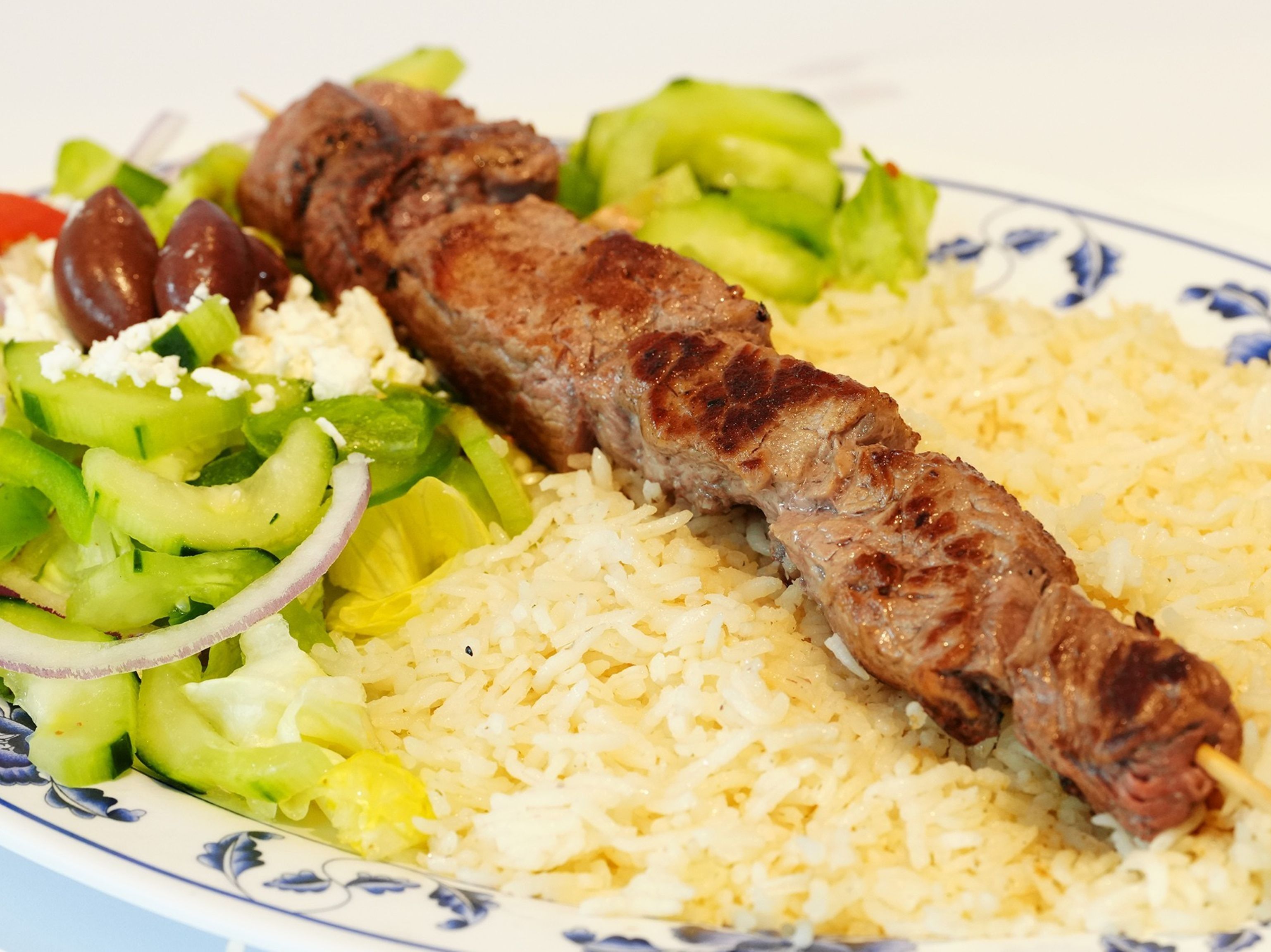 Ribeye Souvlaki Platter