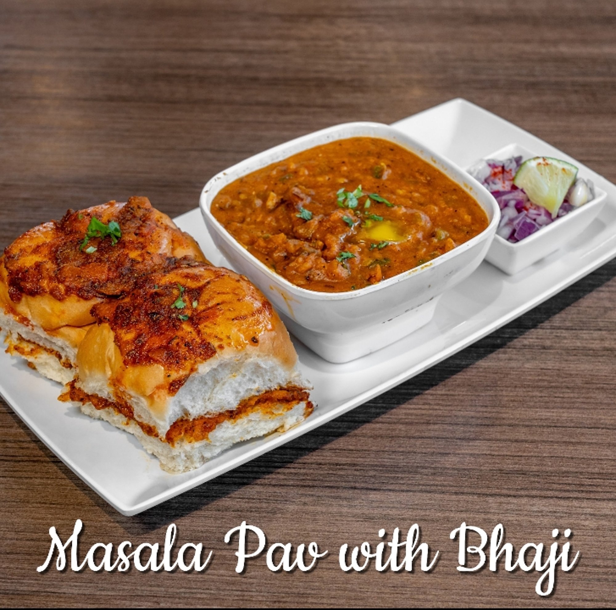 Masala Pav w/ Bhaji
