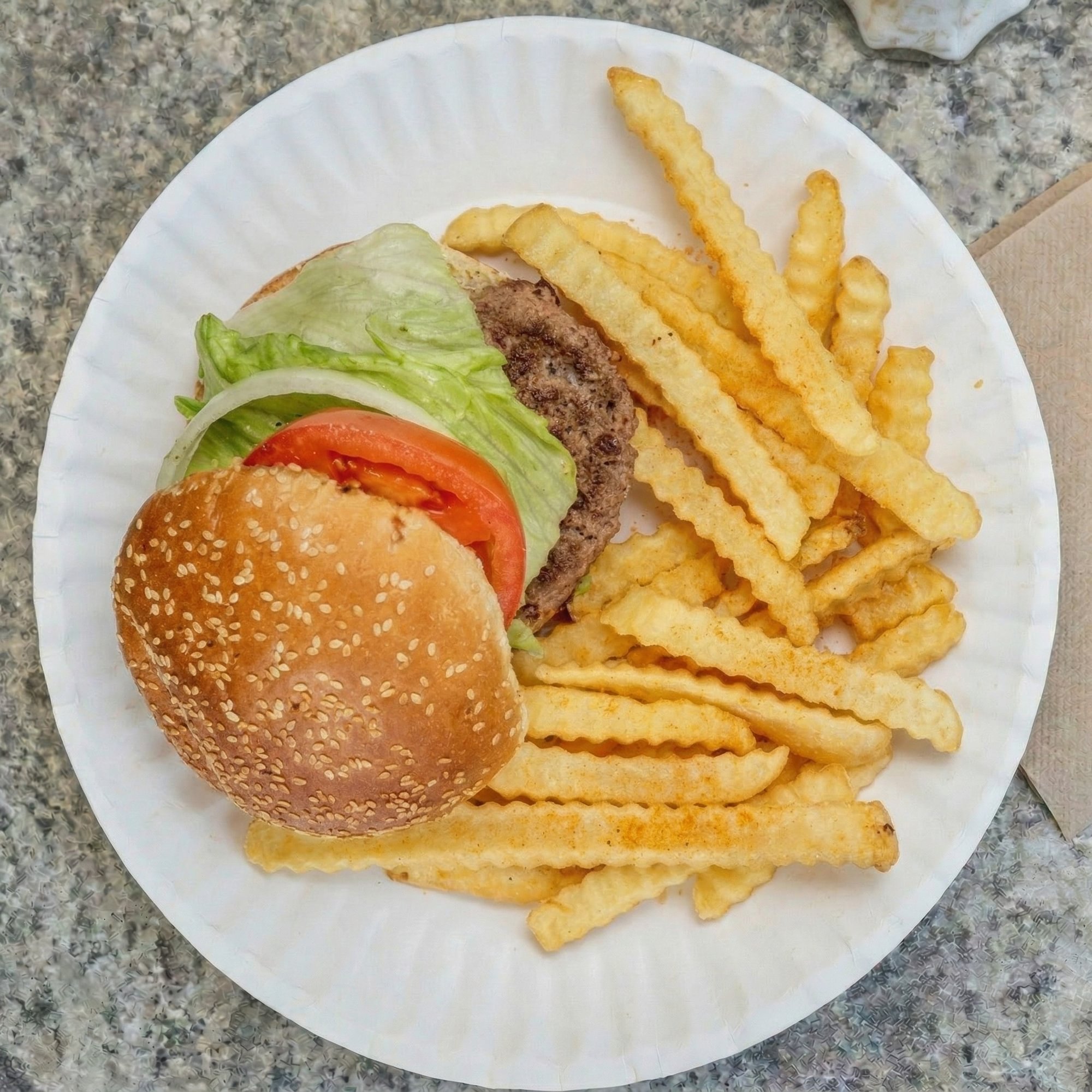 Highway 75 Cheese Burger with Fries