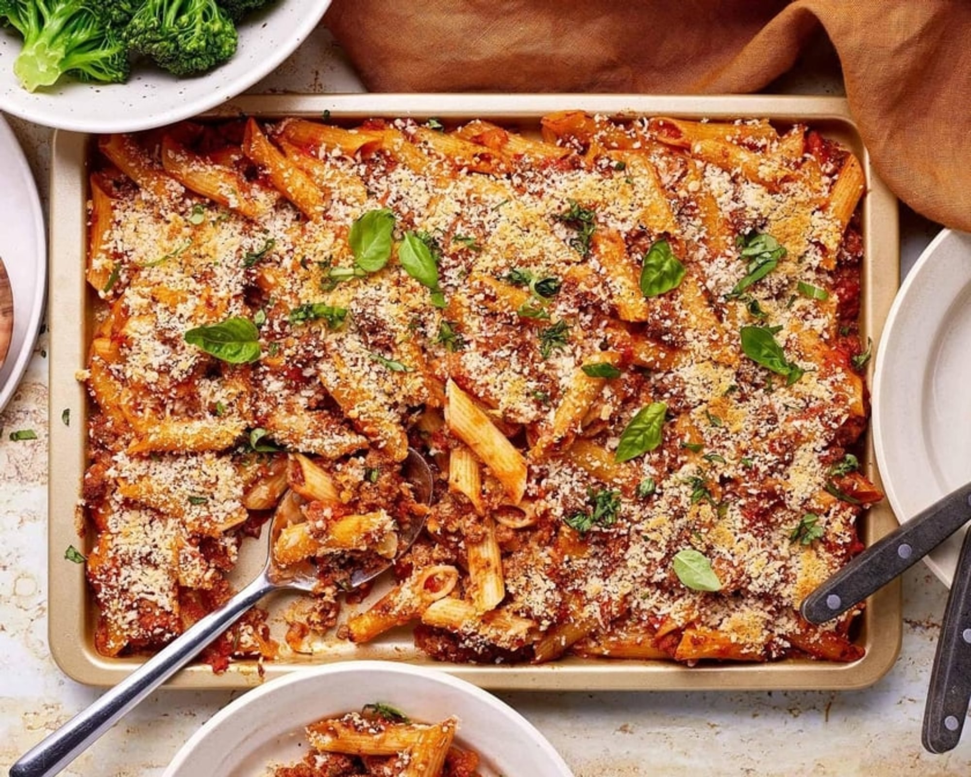 Family Penne With Meat Sauce